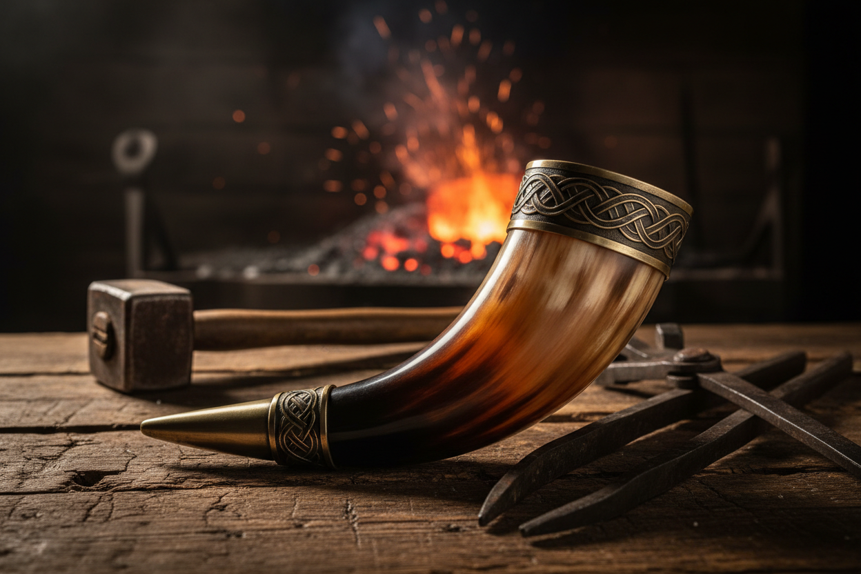 Authentic Viking Horn – Craftsmanship by Battlingbladess