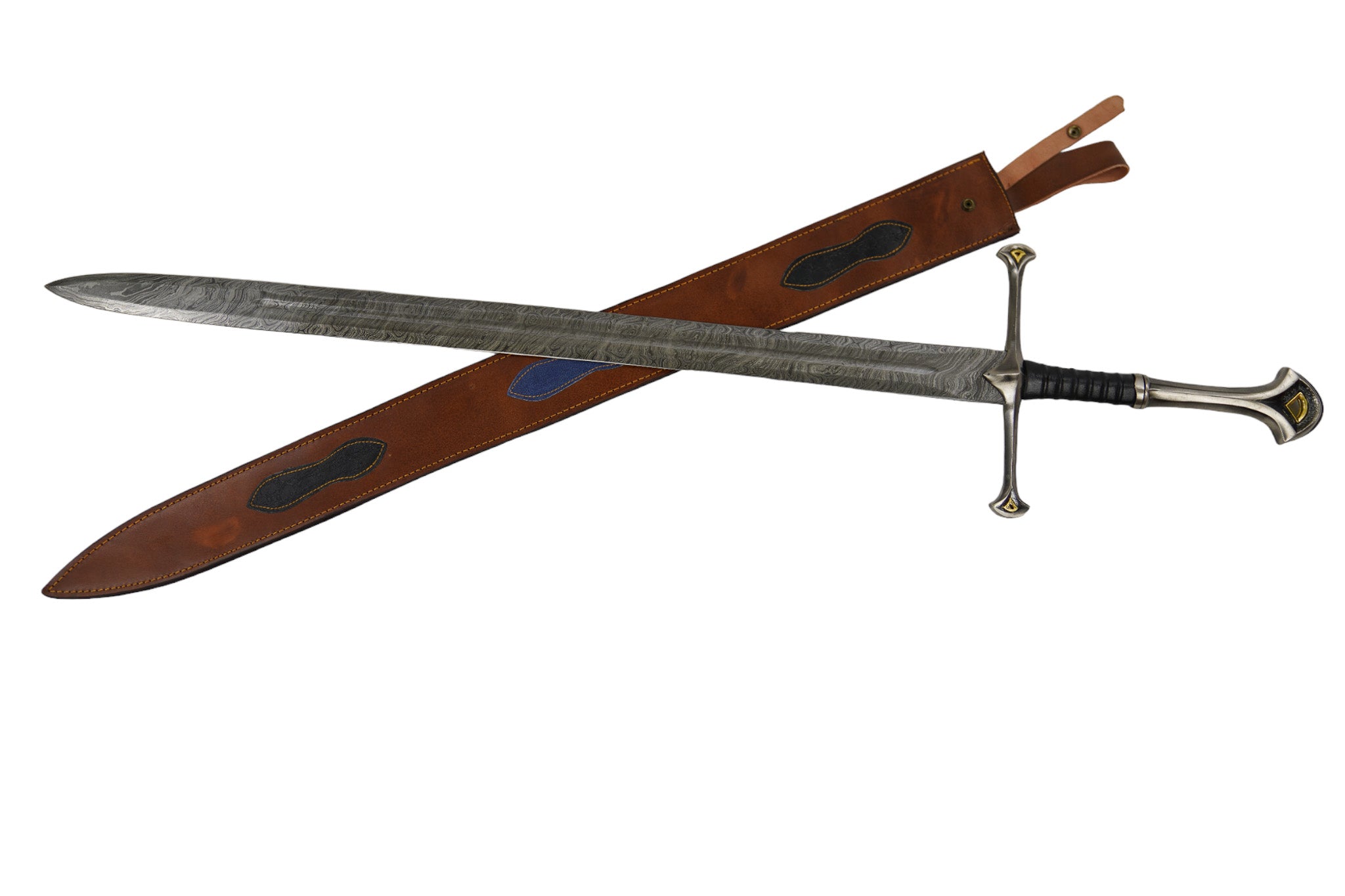 Greatsword- Two Handed Longsword - High Carbon Damascus Steel - 48"