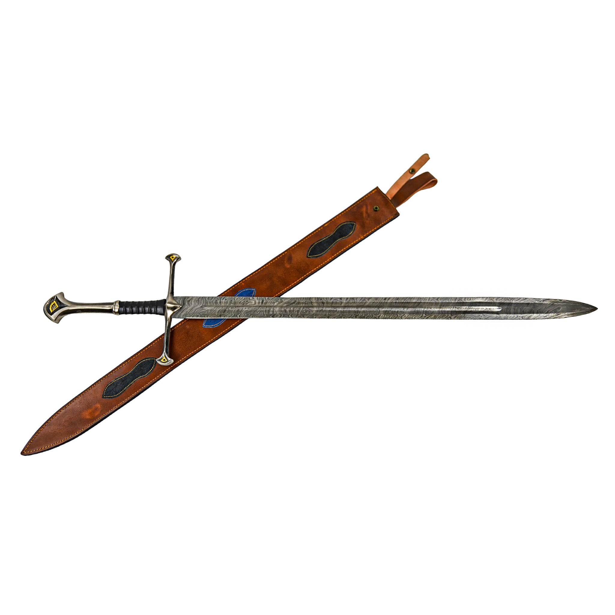 Greatsword- Two Handed Longsword - High Carbon Damascus Steel - 48"