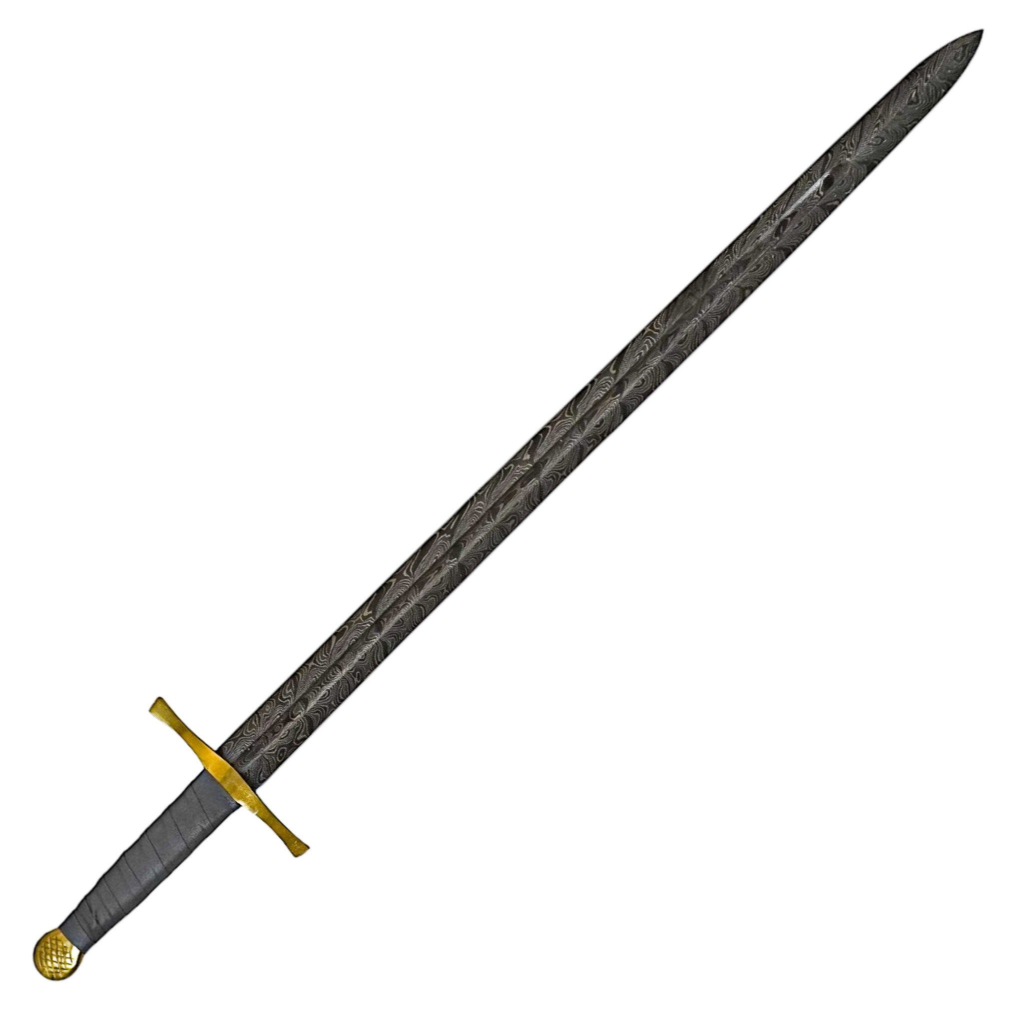 Knightly Sword – 40"- Damascus Steel- Arming Sword | Oakeshott Type XVIa