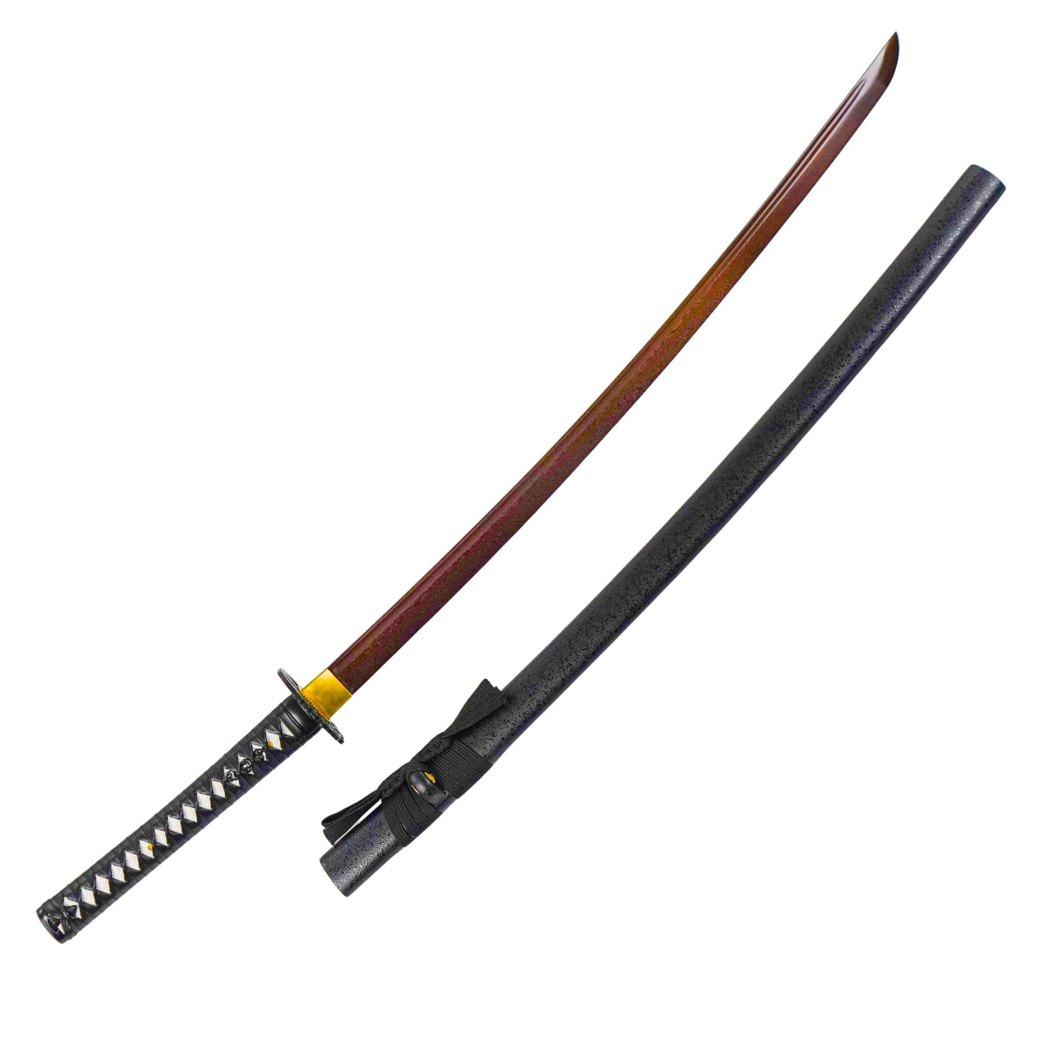 Red Katana Sword- High Carbon Damascus Steel Sword- 40.5"-Samurai Sword