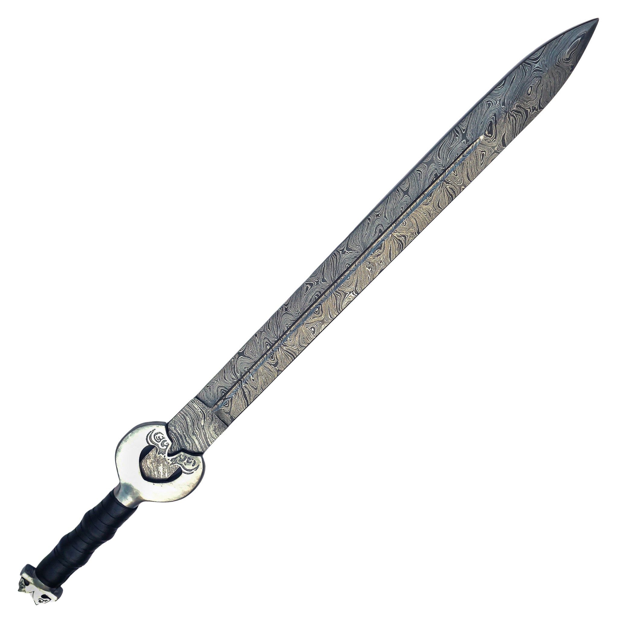 King's Sword- Spanish Longsword- Damascus Steel- 37"