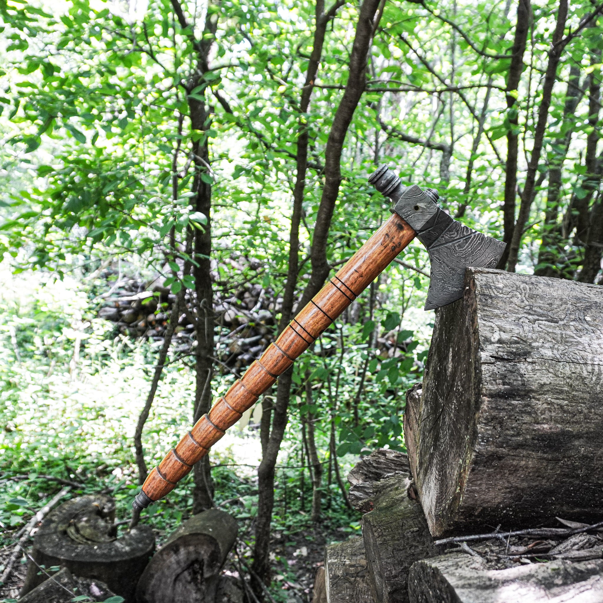 Tomahawk Ax-Handmade High Carbon Damascus Steel- 18"