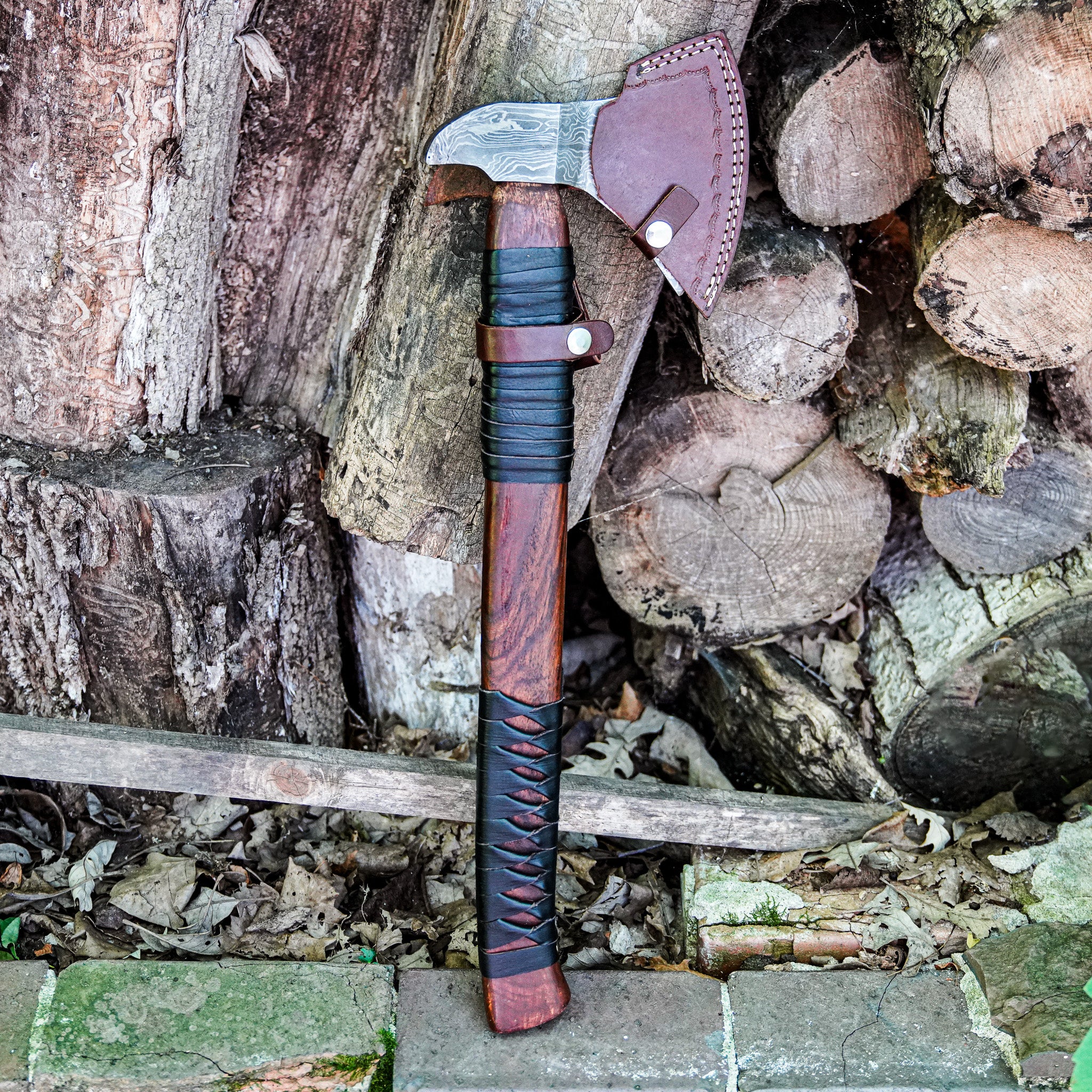 Viking Bearded Ax - 23" - Handmade High Carbon Damascus Steel