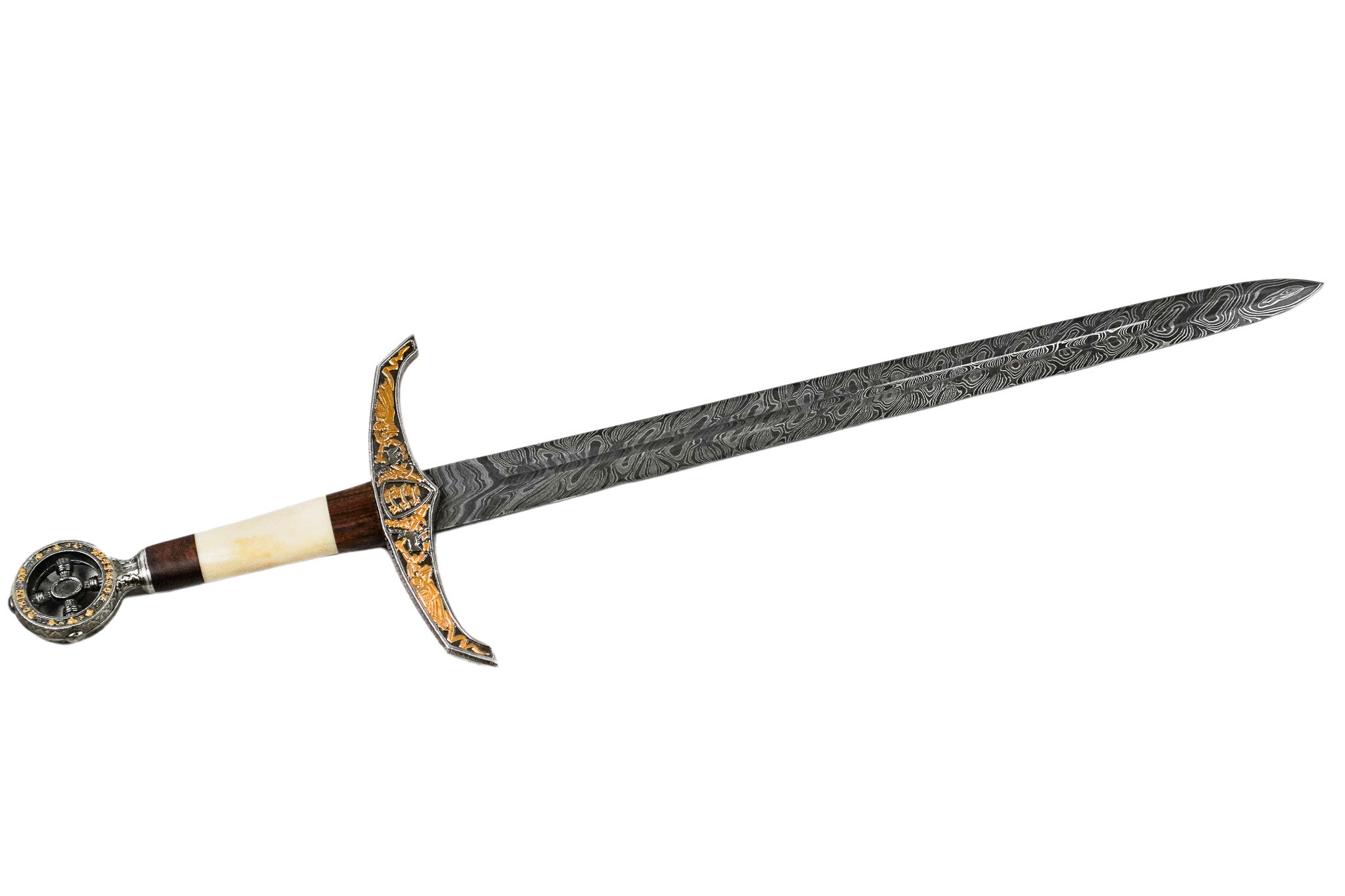 Crusader Sword- Damascus Steel- 34"