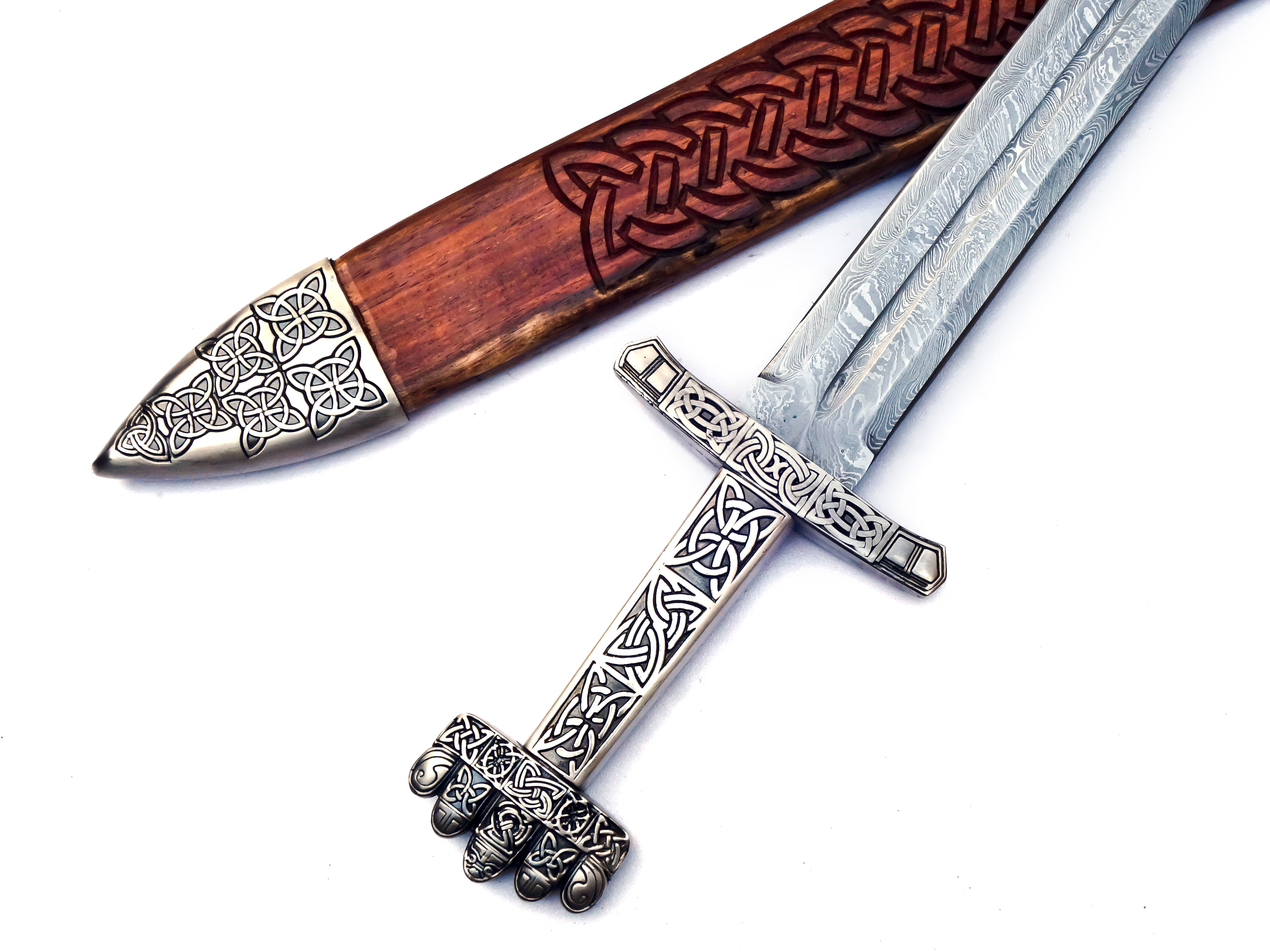 Viking Sword- Petersen Type S- Damascus Steel- 43"