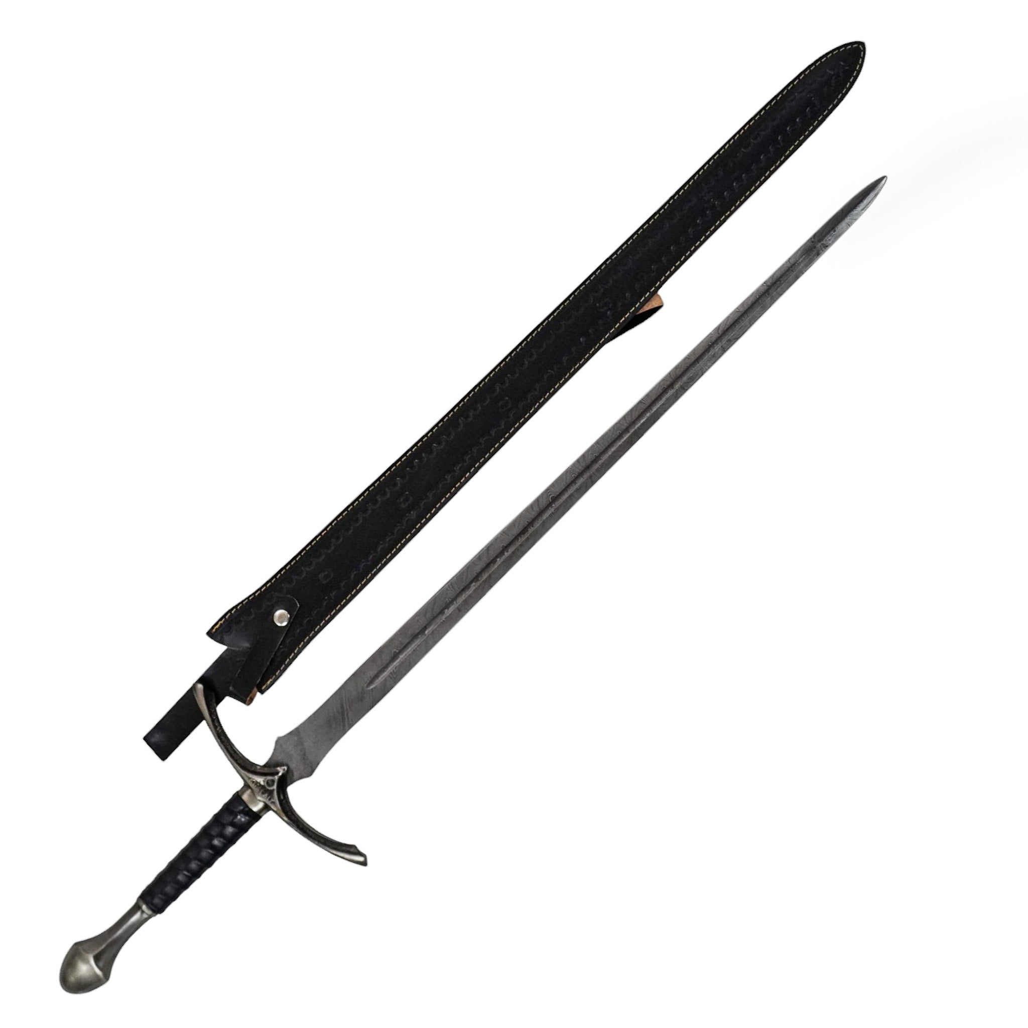 Black Longsword- Damascus Steel- 45"