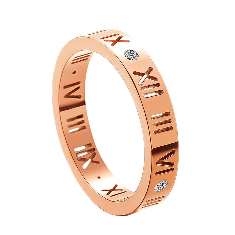 Roman Numeral Hollow Ring