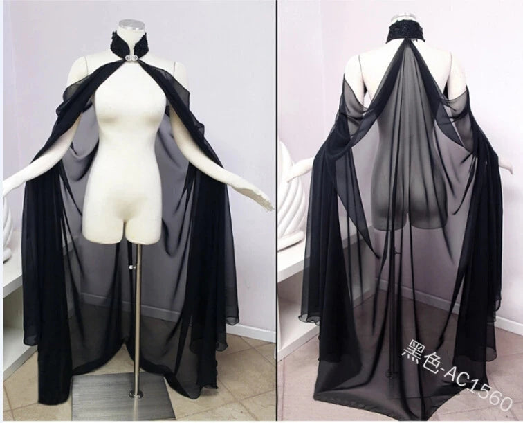 Elven Queen Mesh Cape - Fairy Wedding Dress