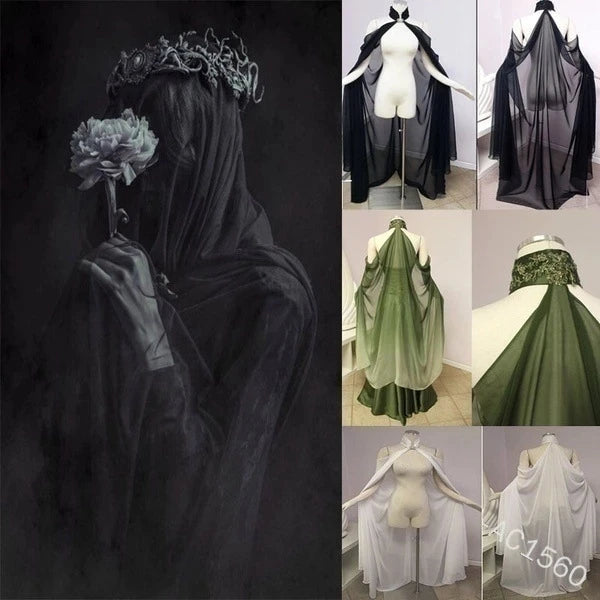 Elven Queen Mesh Cape - Fairy Wedding Dress