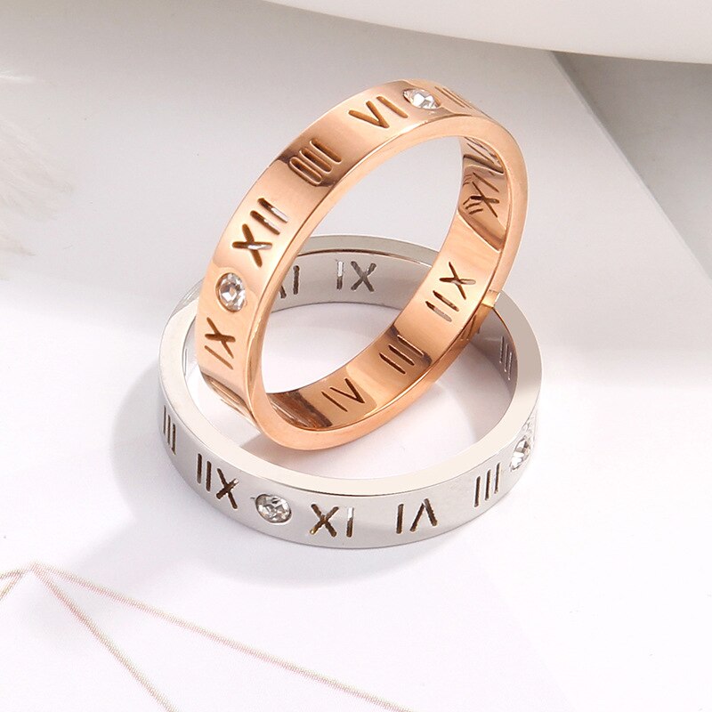 Roman Numeral Hollow Ring
