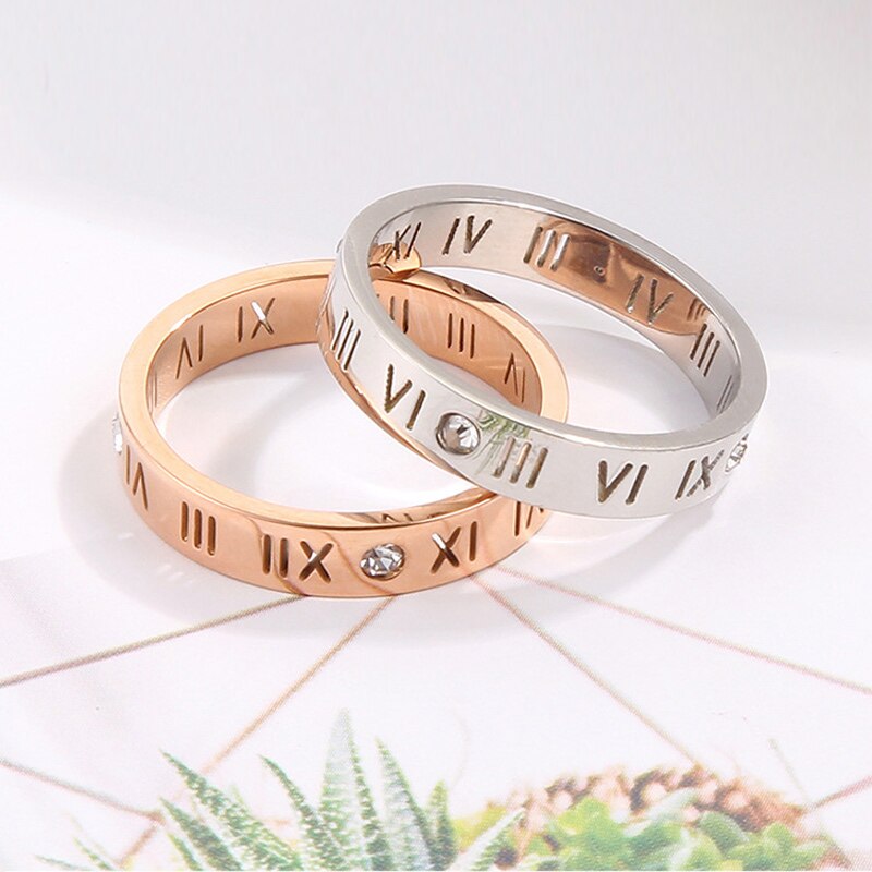Roman Numeral Hollow Ring