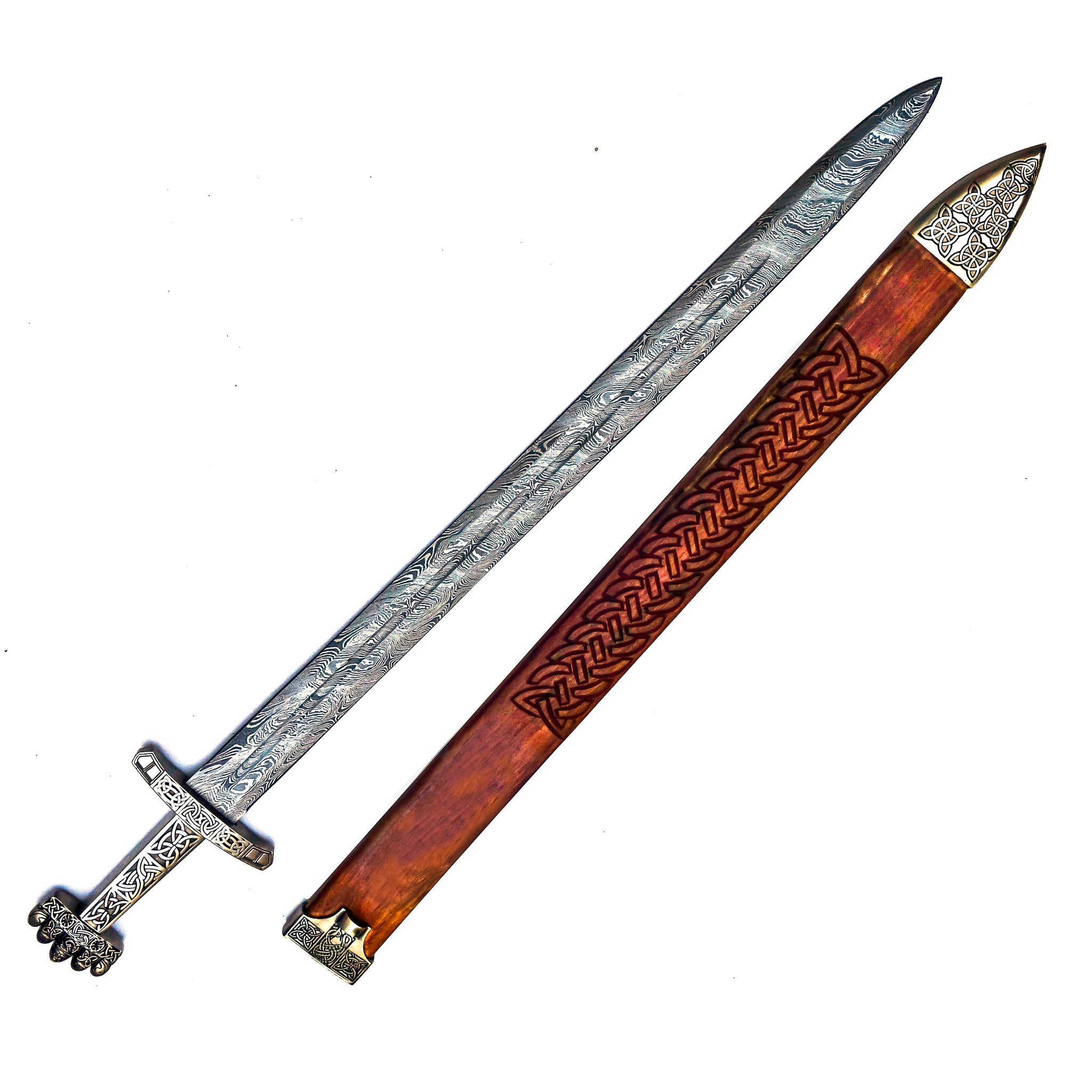 Viking Sword- Petersen Type S- Damascus Steel- 43"