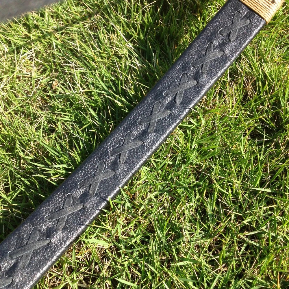 Black Leather Traditional Recurve Bow