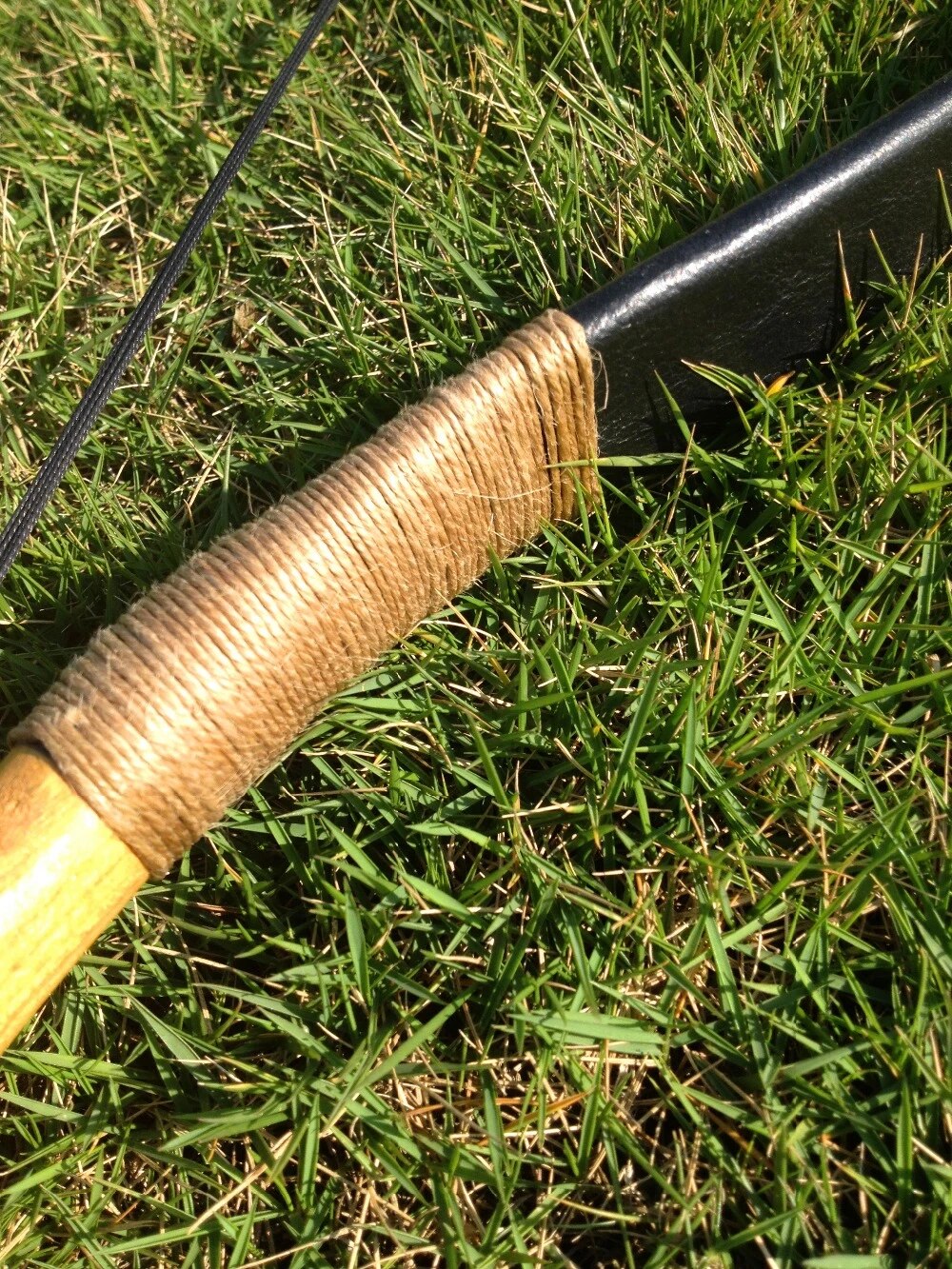 Black Leather Traditional Recurve Bow