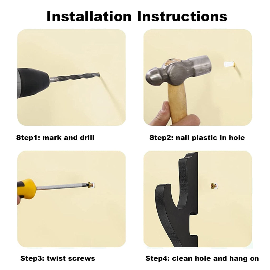 Adjustable Wooden Sword Hook Hanger