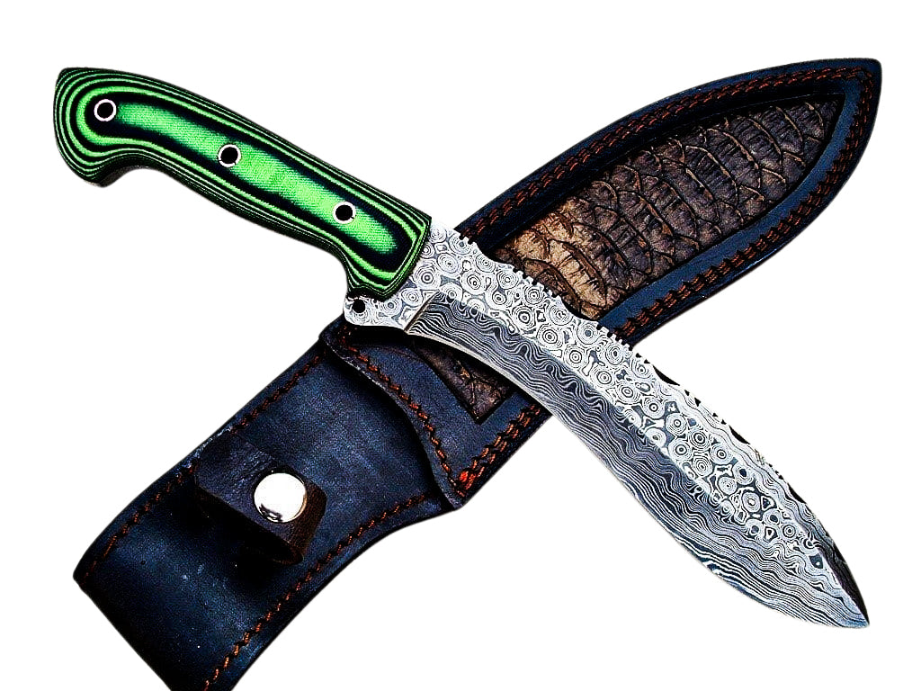 Gurkha Kukri Knife -Handmade High Carbon Damascus Steel- 13"