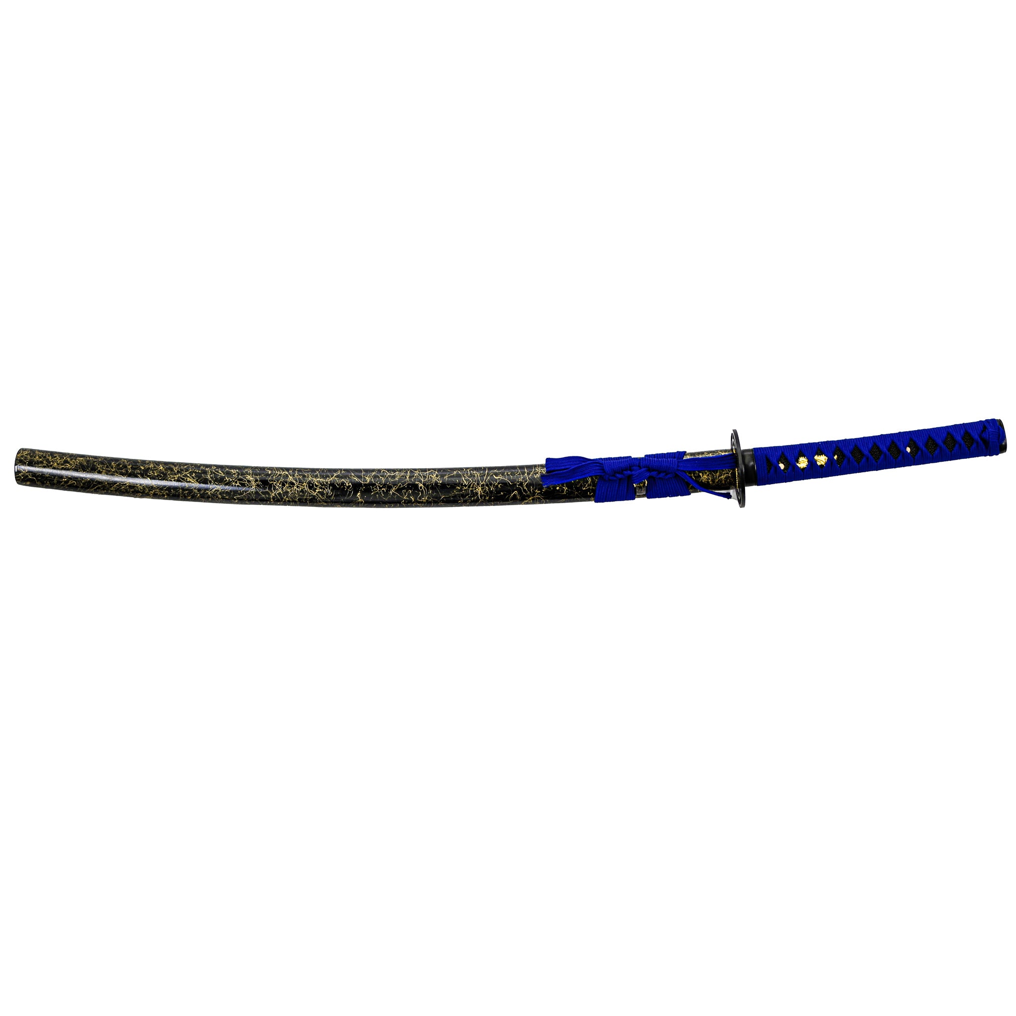 Black Lightning Katana - Blue Handle - High Carbon 1095 Steel Sword - 40.5"