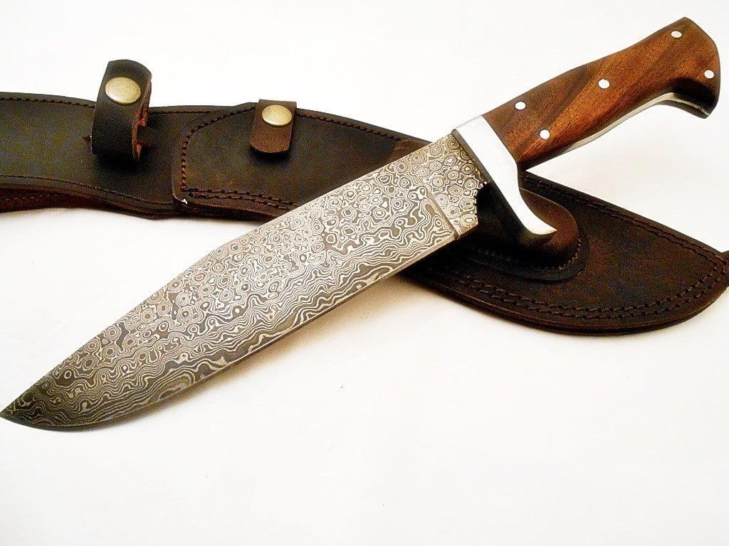 Bowie Knife- High Carbon Damascus Steel Blade- Hunting Knife