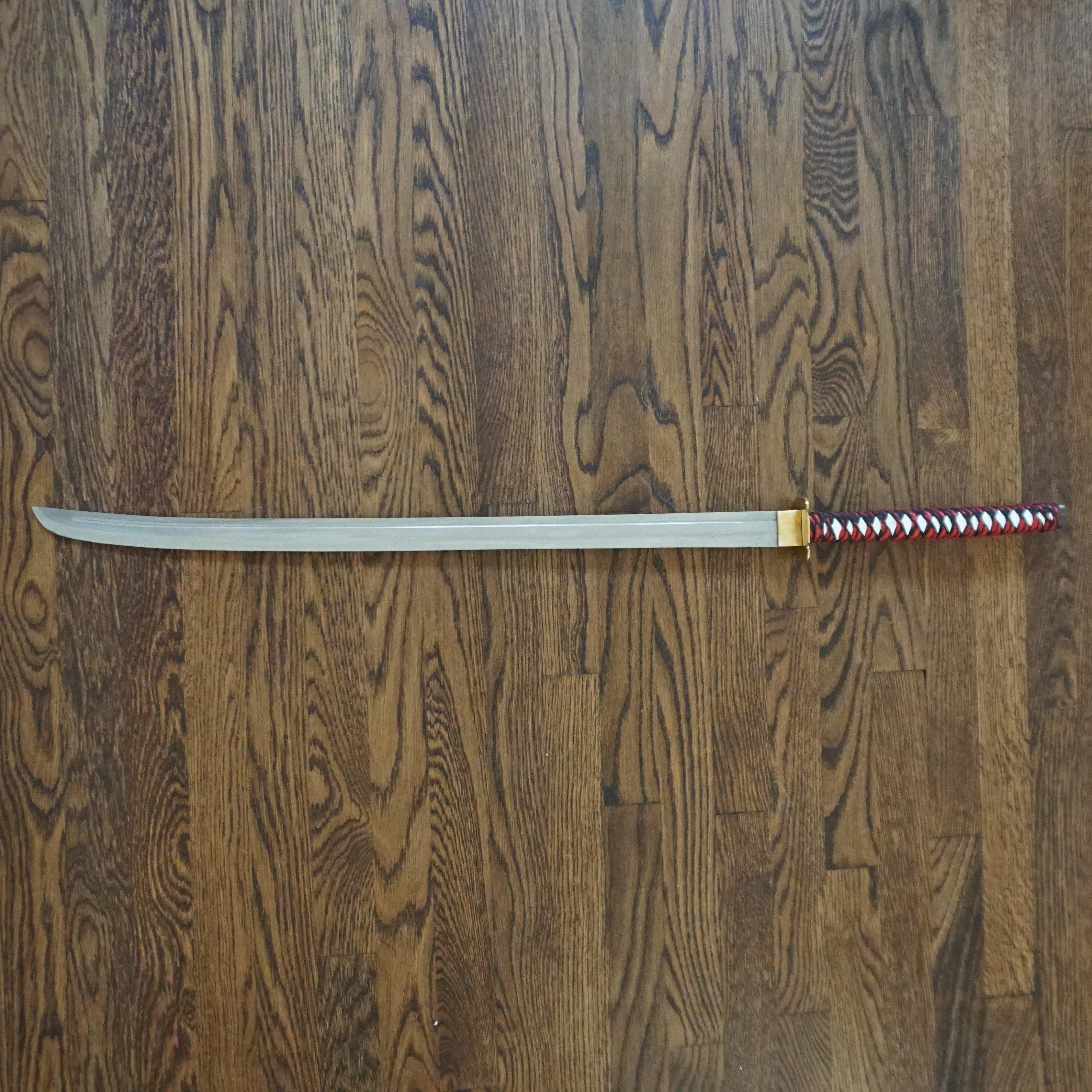 Red Samurai Sword- Handmade High Carbon Damascus Steel Sword- 40.5"- Katana Sword