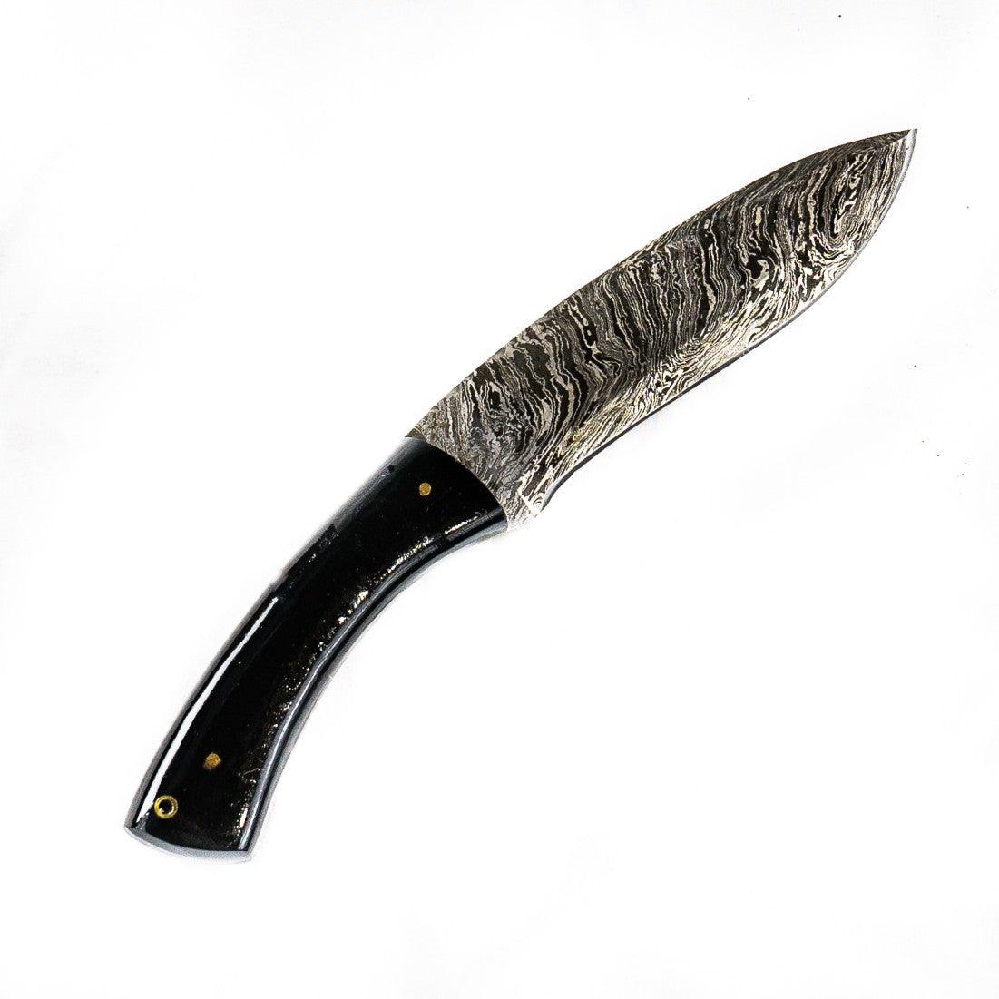 Skinning Knife/ Skinner Knife- High Carbon Damascus Steel - Micarta- 10" - Battlingbladess