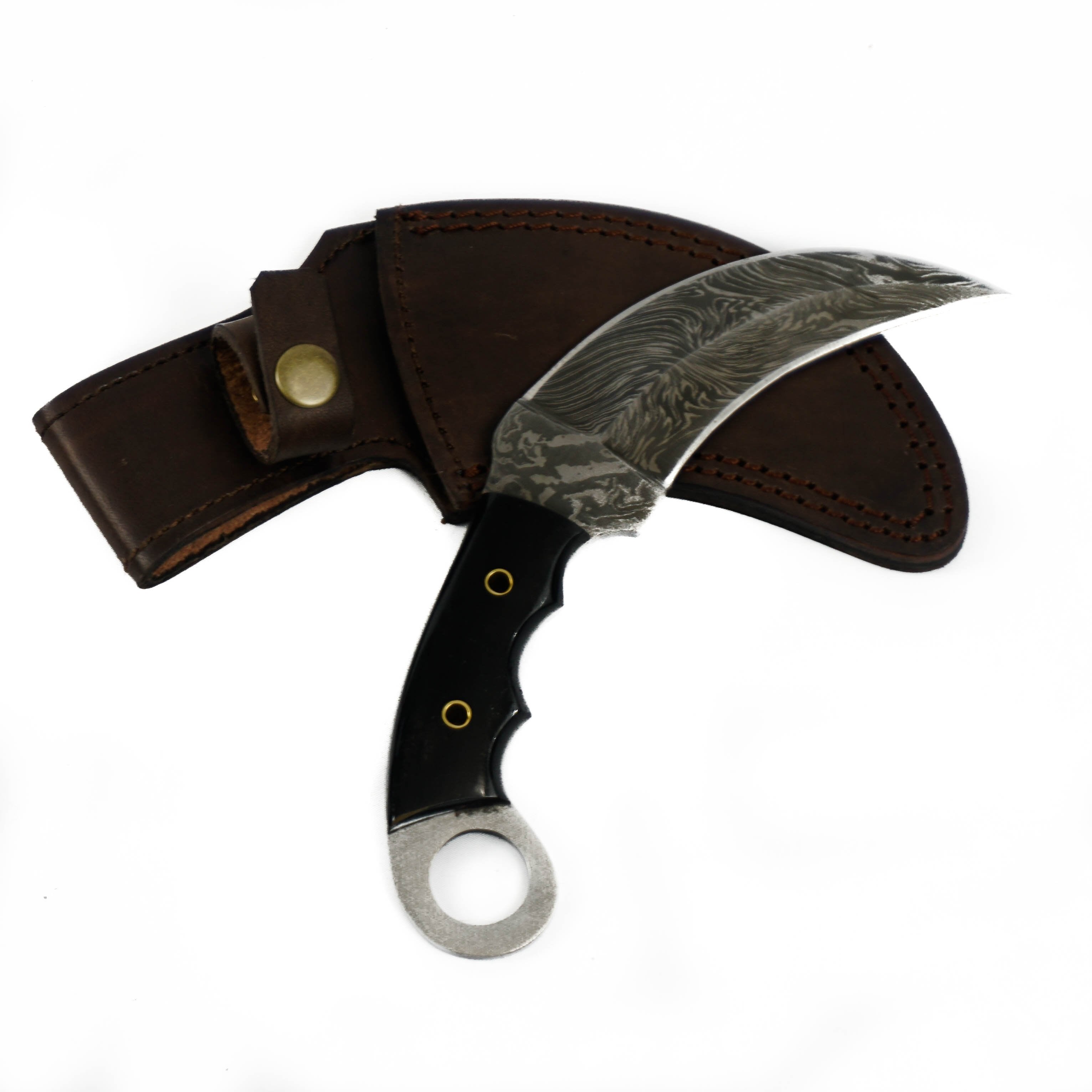 Karambit Knife- Handmade High Carbon Damascus Steel Blade