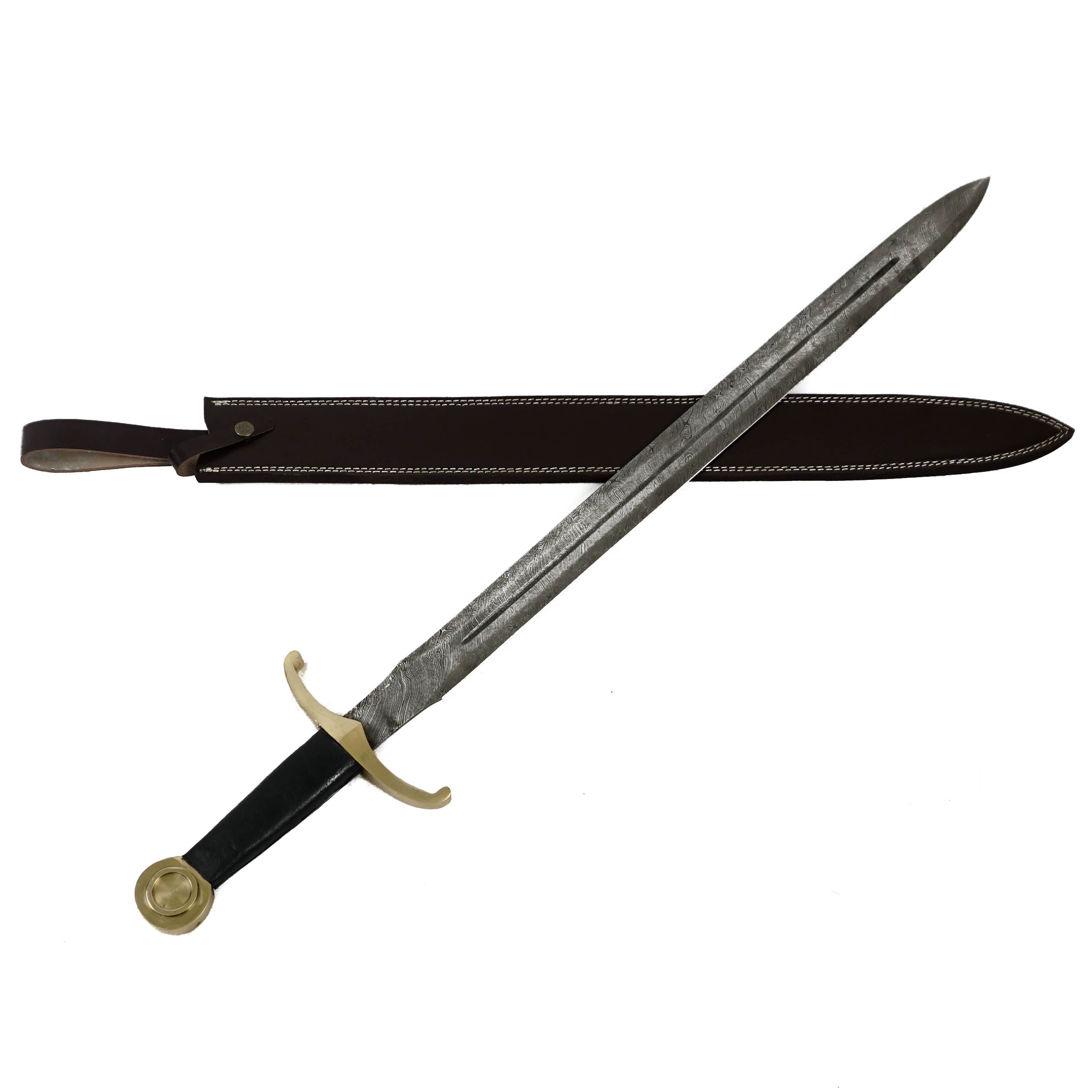 Longsword- High Carbon Damascus Steel Sword- 36"