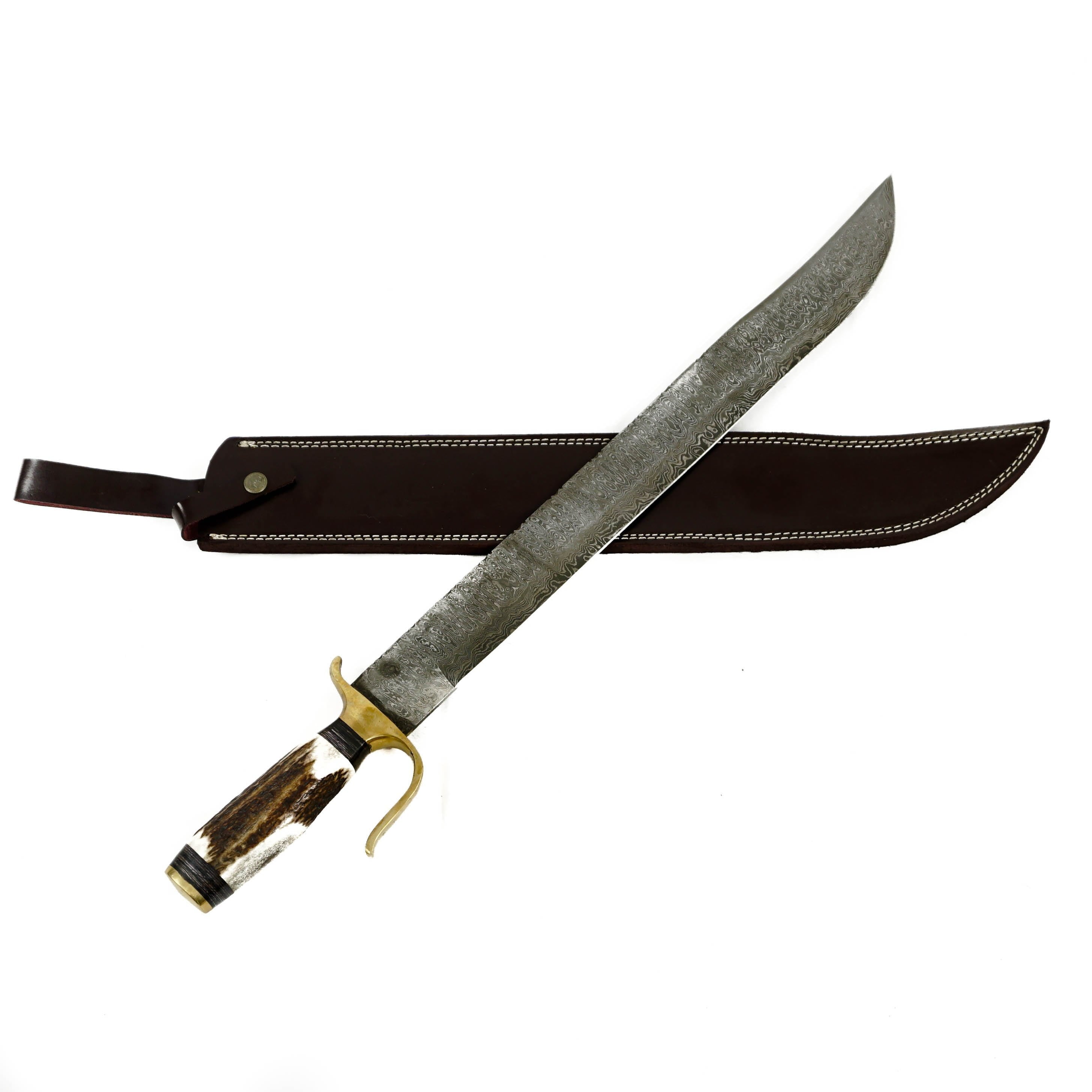 Arabian Scimitar Sword- High Carbon Damascus Steel Sword-26" Battle Ready