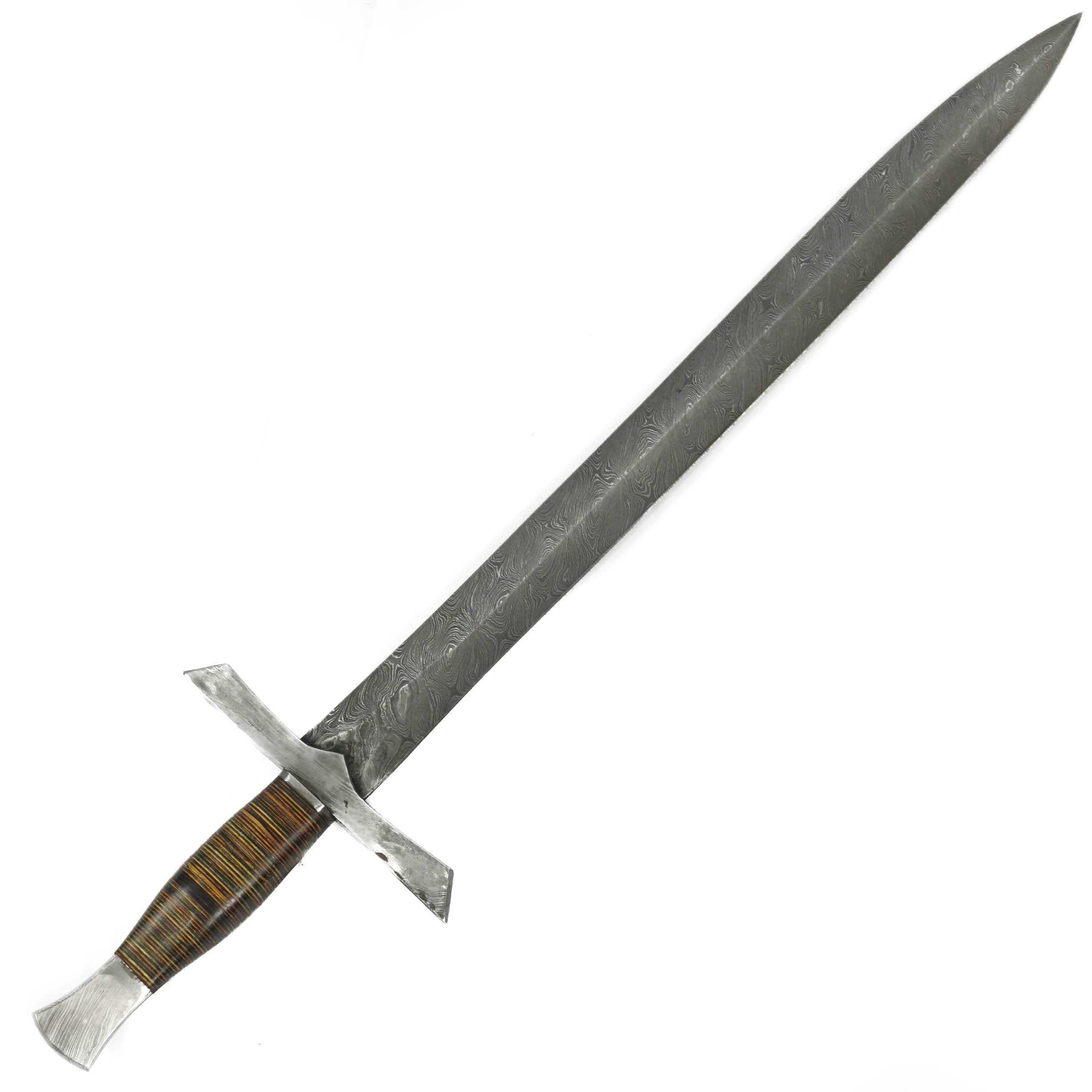 Longsword/ Bastard Sword- High Carbon Damascus Steel Sword- 29"