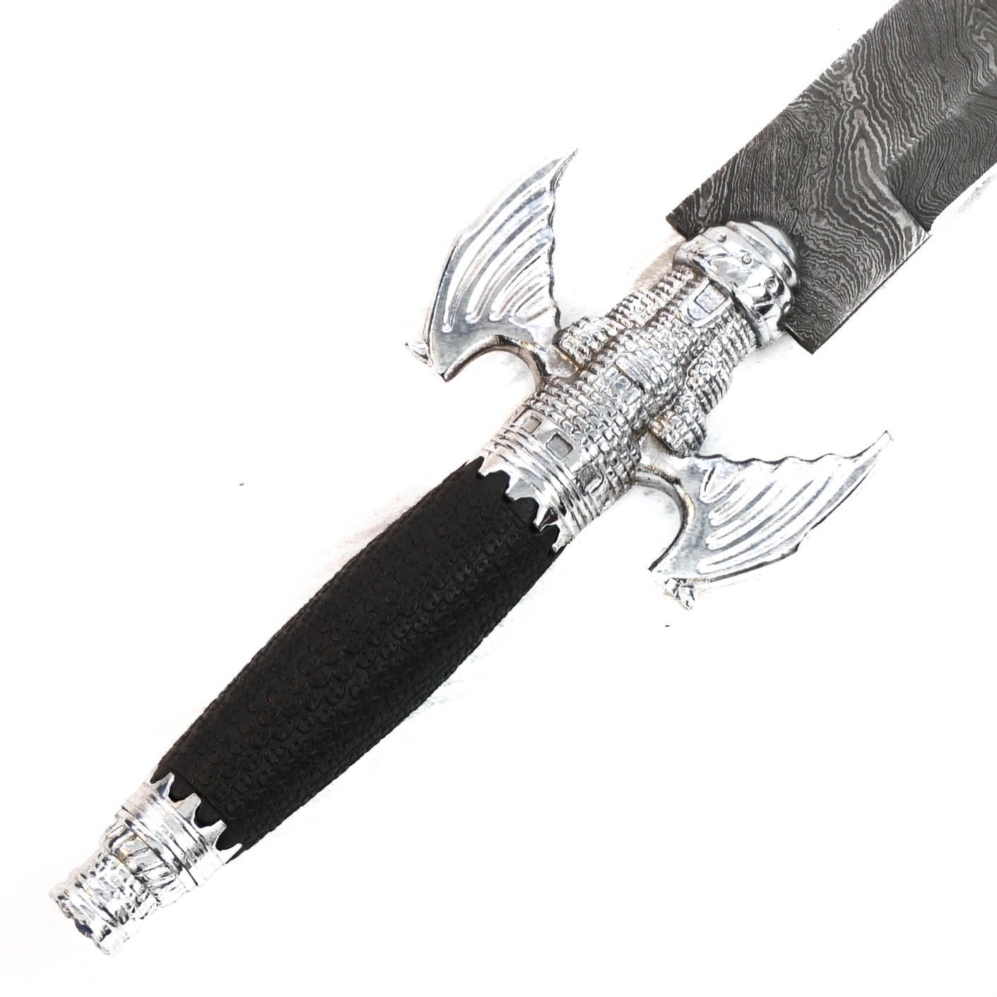 Scimitar Sword/ Saber - High Carbon Damascus Steel Sword- 19"- Sabre Sword