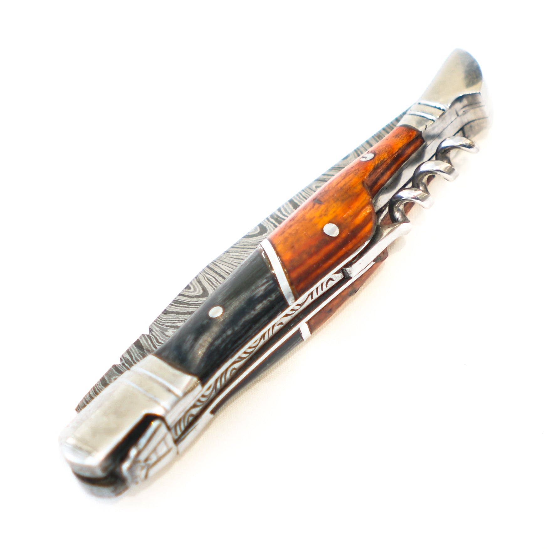 Folding Pocket Knife- 8"- High Carbon Damascus Steel