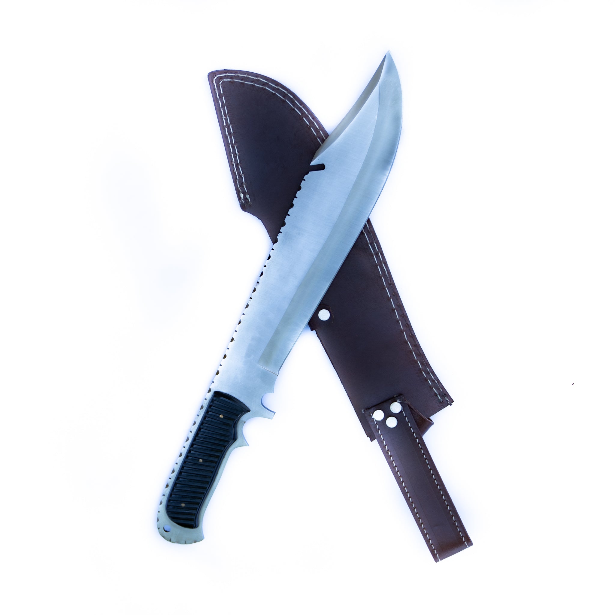 Large Hunting Knife- D2 Steel with Buffalo Bone Handle- 17"