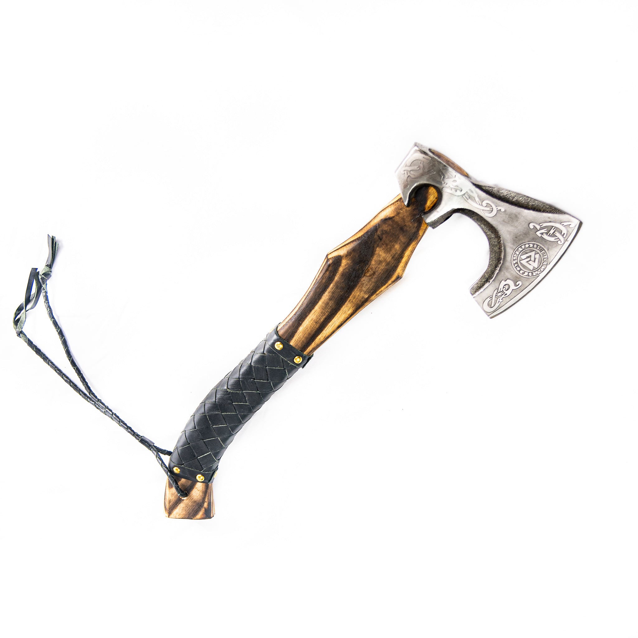 Viking Ax - 20" - Handmade High Carbon 1095 Steel Blade- Valknut