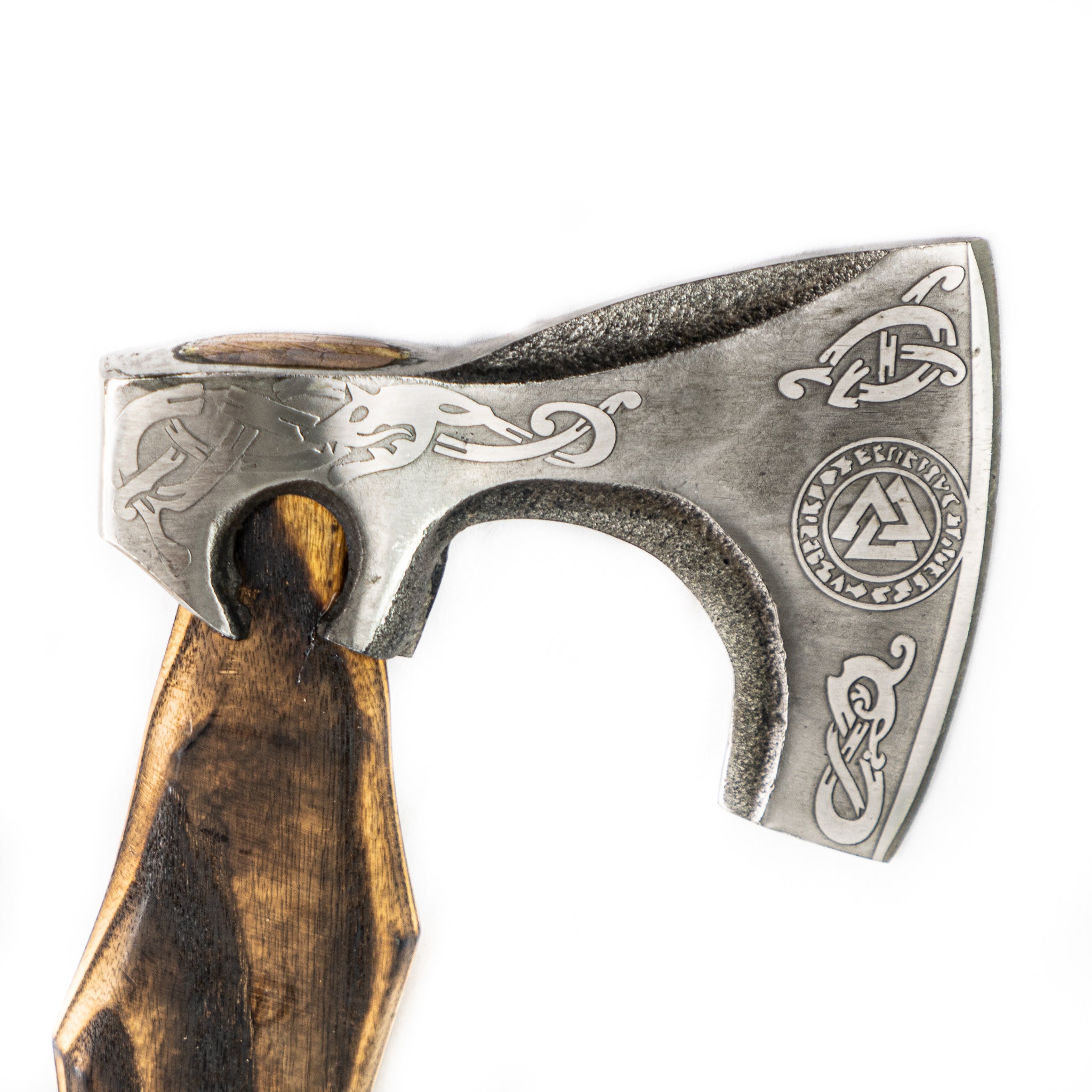 Viking Ax - 20" - Handmade High Carbon 1095 Steel Blade- Valknut