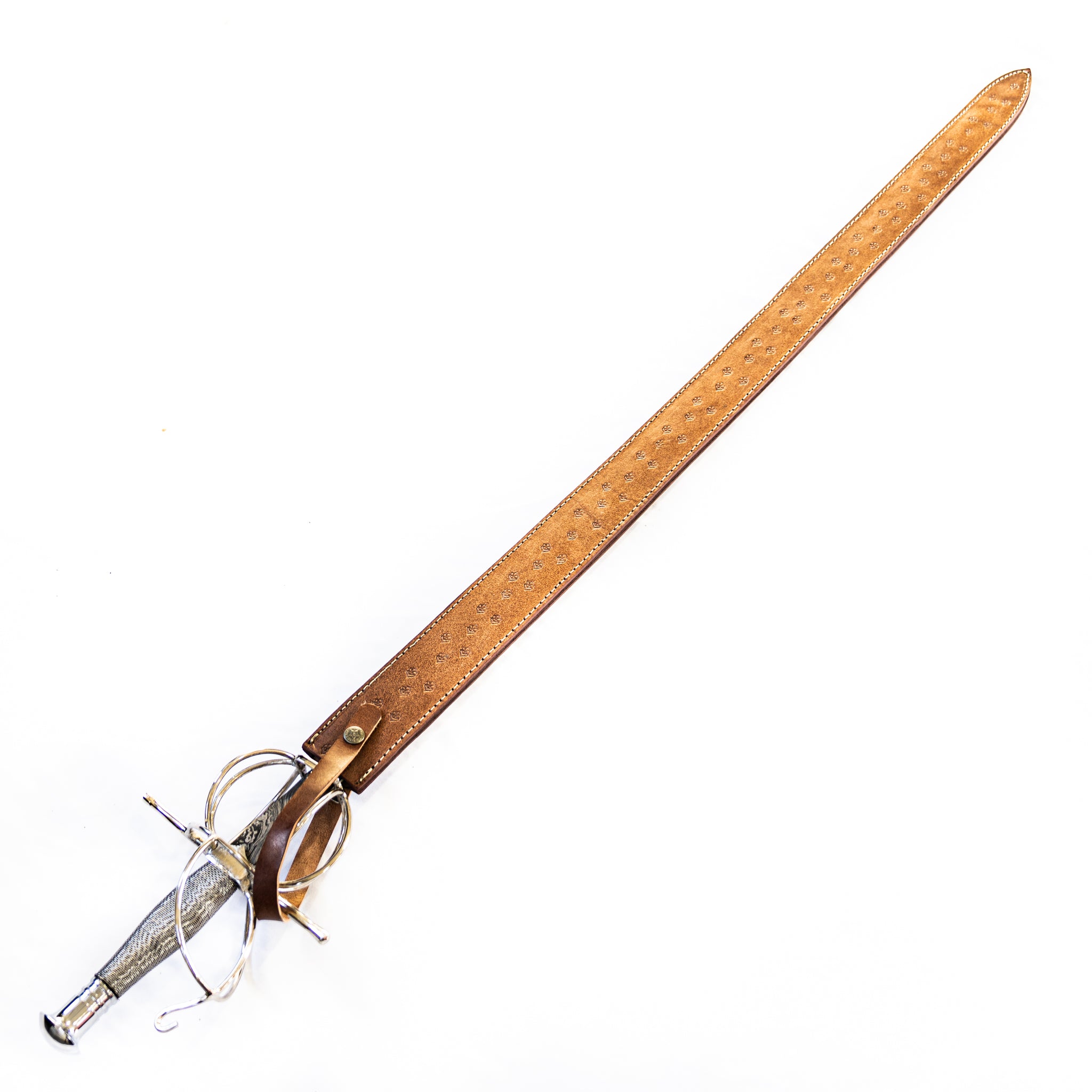 Rapier Sword- Handmade High Carbon Damascus Steel Zorro/ Fencing -46"