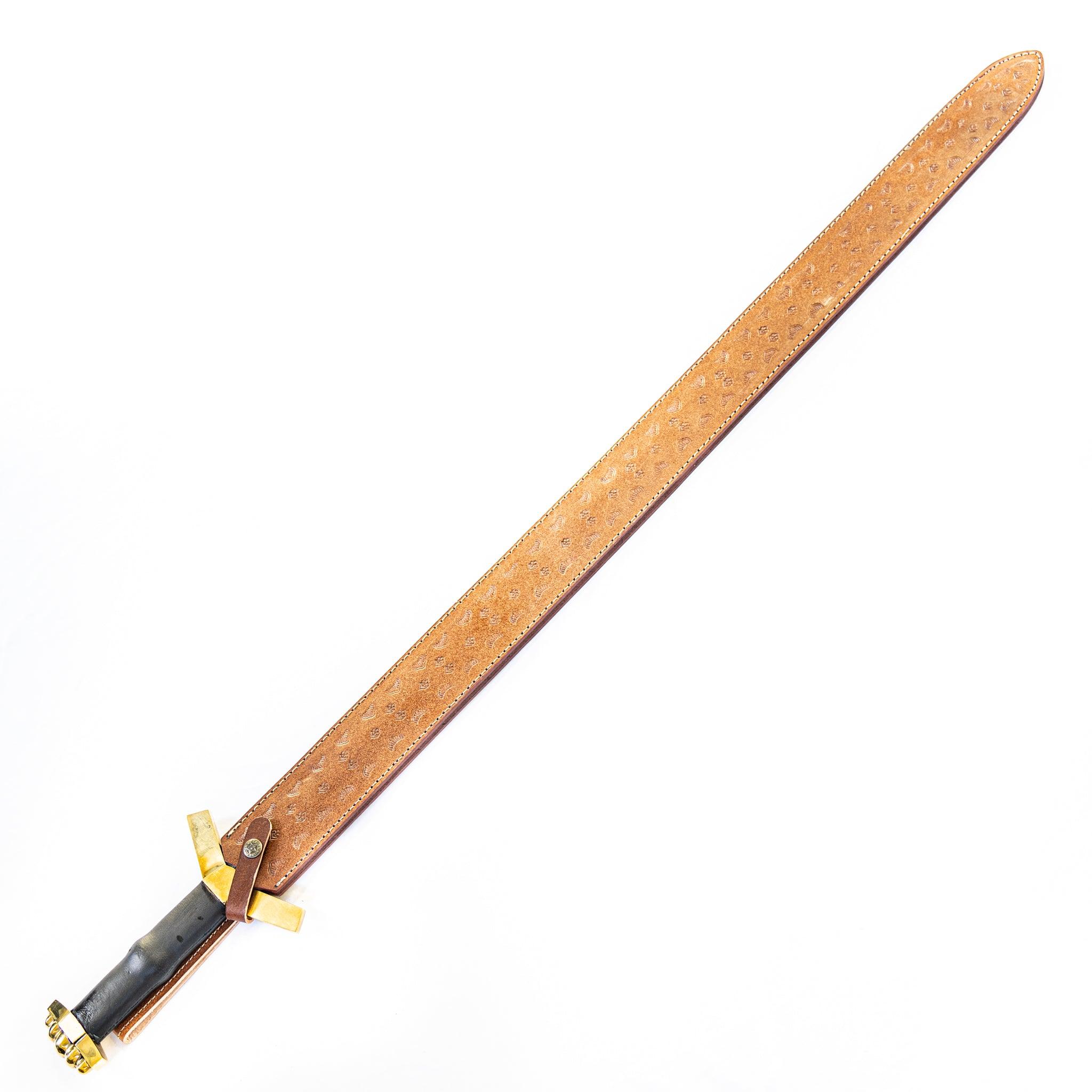 Roman Spatha Sword - High Carbon Damascus Steel Sword- 43.5" - Battlingbladess