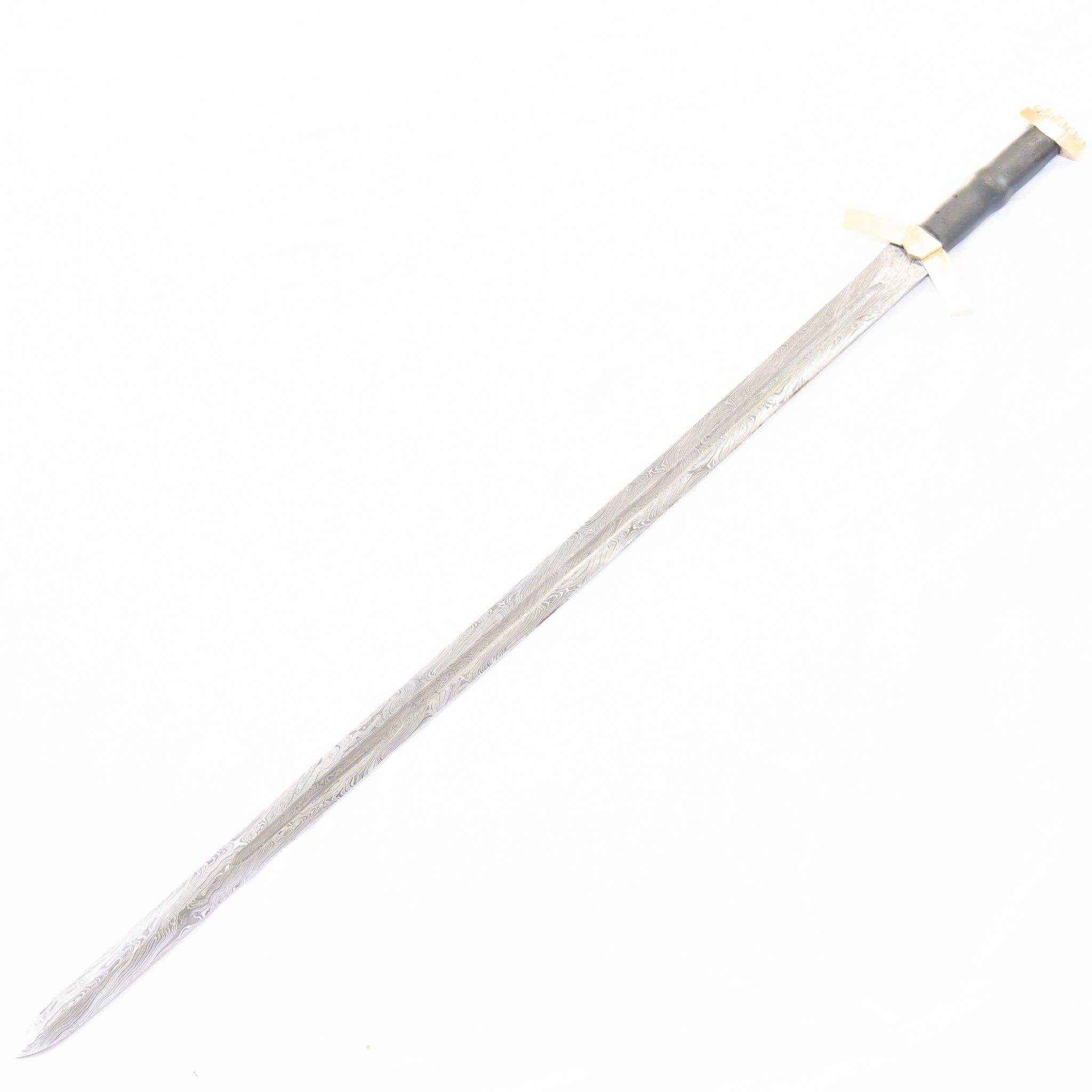 Roman Spatha Sword - High Carbon Damascus Steel Sword- 43.5" - Battlingbladess