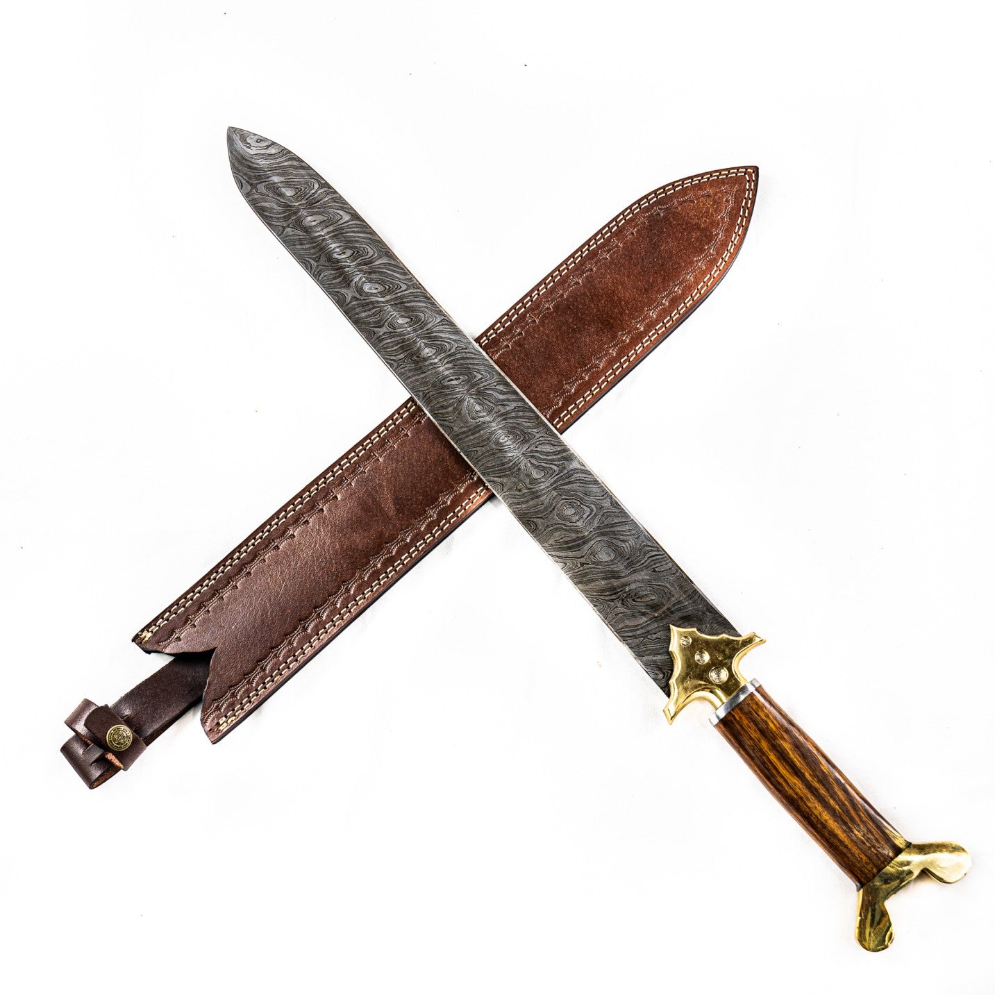 Acinaces Sword- Scythian Sword- High Carbon Damascus Steel -25"