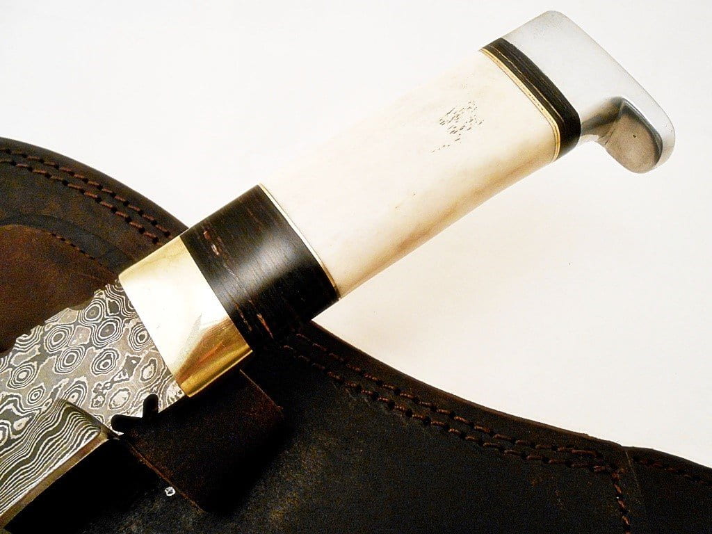 Gurkha Kukri Knife-Handmade High Carbon Damascus Steel Machete/ Knife/ Sword- 13"