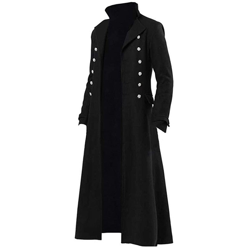 Gothic Steampunk Long Jacket- Trench Coat- Steam Punk