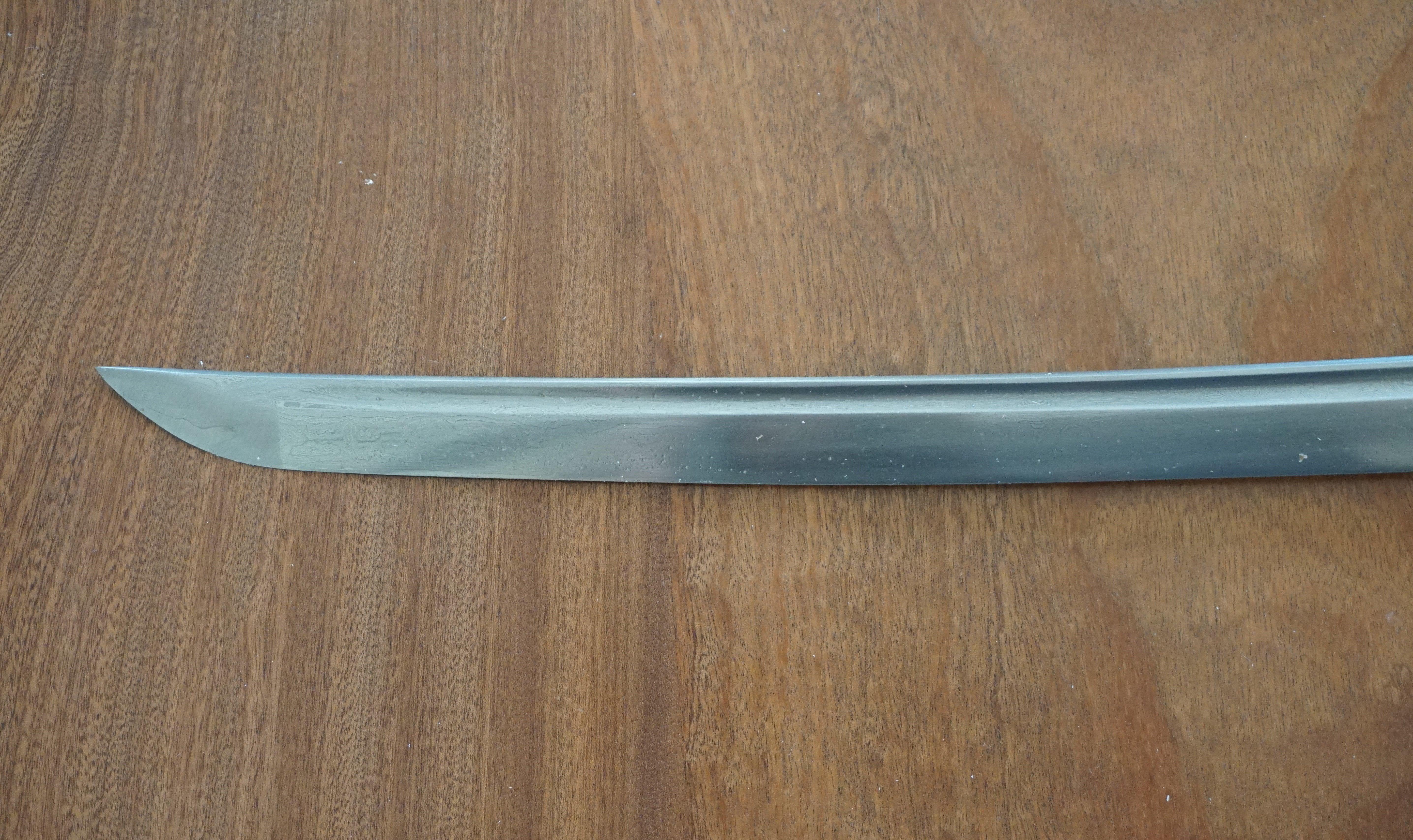 Red Samurai Sword- Handmade High Carbon Damascus Steel Sword- 40.5"- Katana Sword