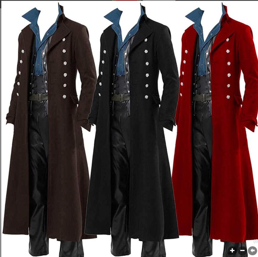 Gothic Steampunk Long Jacket- Trench Coat- Steam Punk