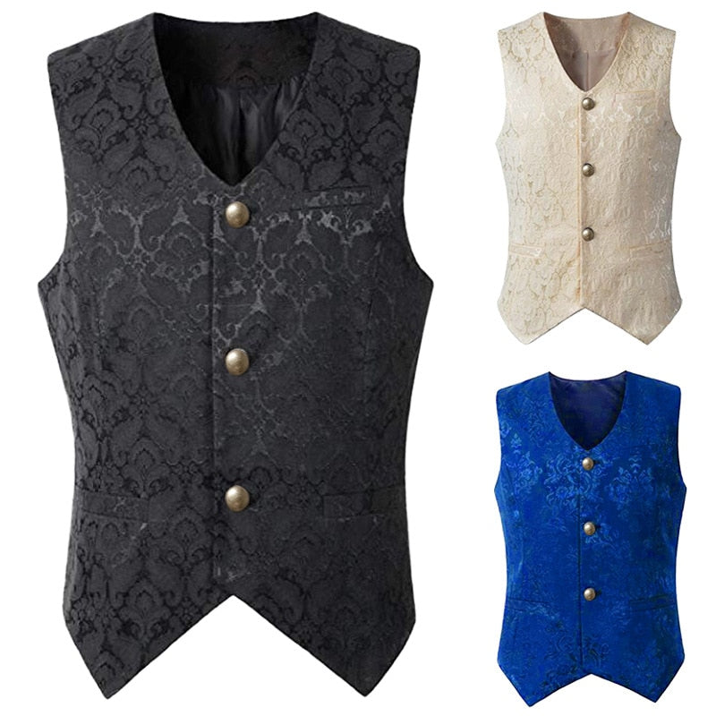 Renaissance Vintage Vest - Jacquard Swallow Top
