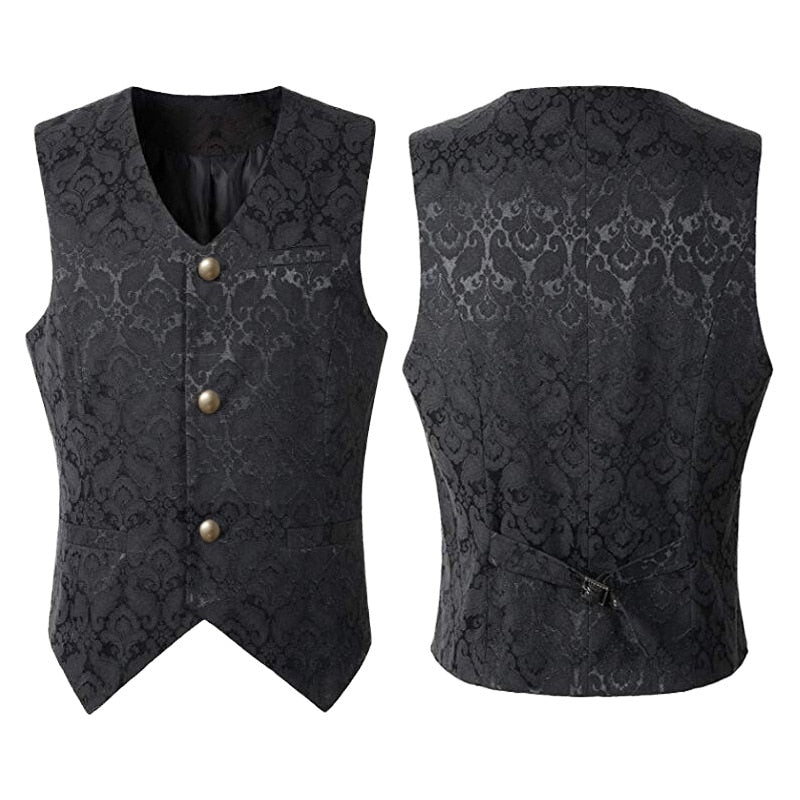 Renaissance Vintage Vest - Jacquard Swallow Top