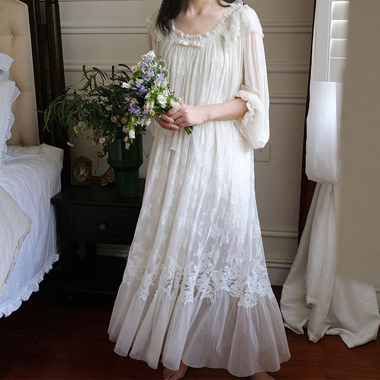 Princess Nightgown- Sleepwear- Lace Nightdress- Women