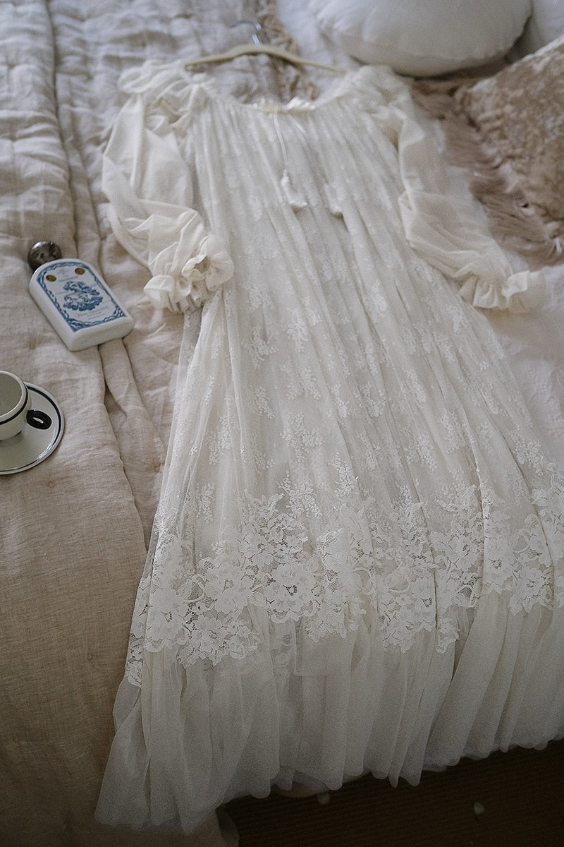 Princess Nightgown- Sleepwear- Lace Nightdress- Women