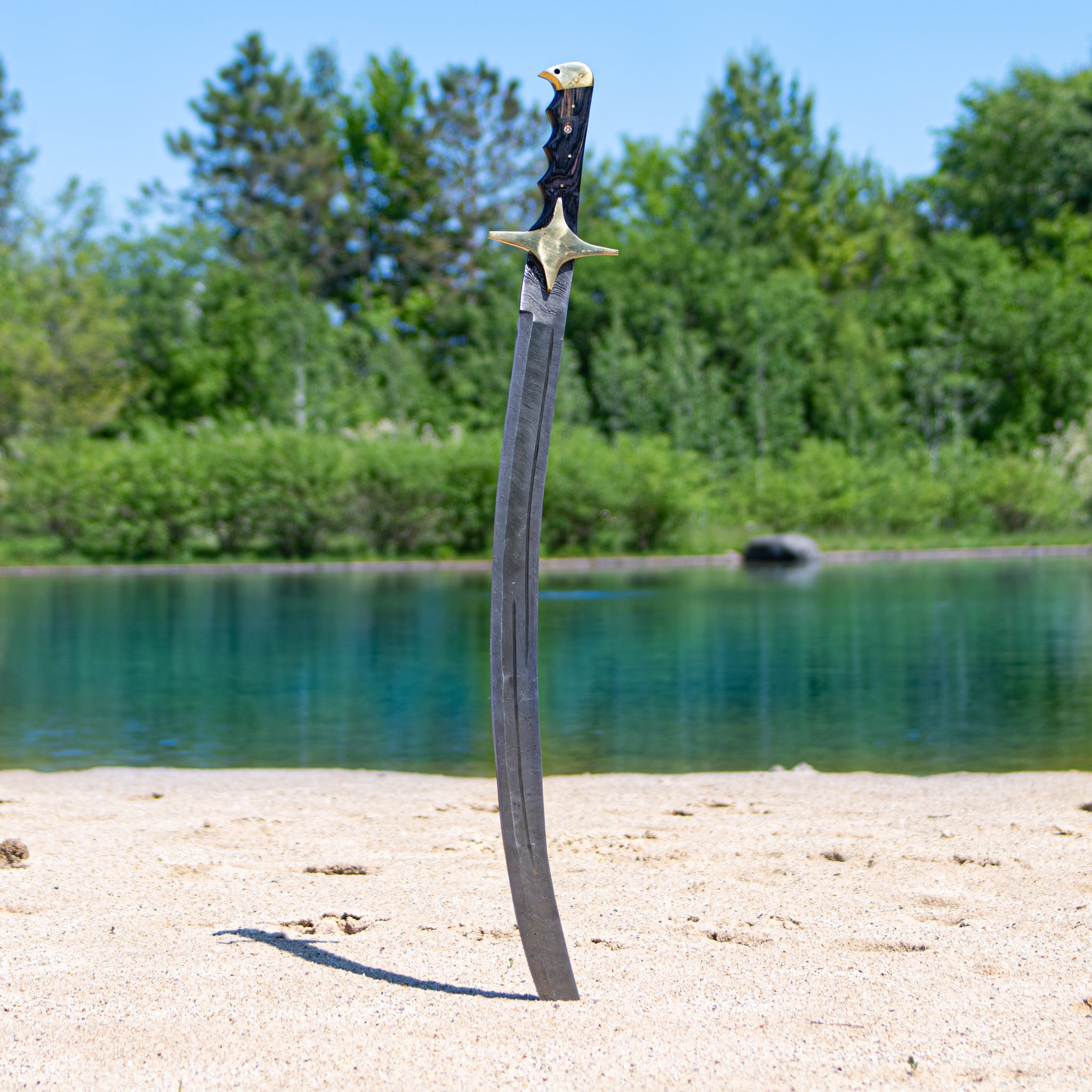 Shamshir Sword- High Carbon Damascus Steel -37"