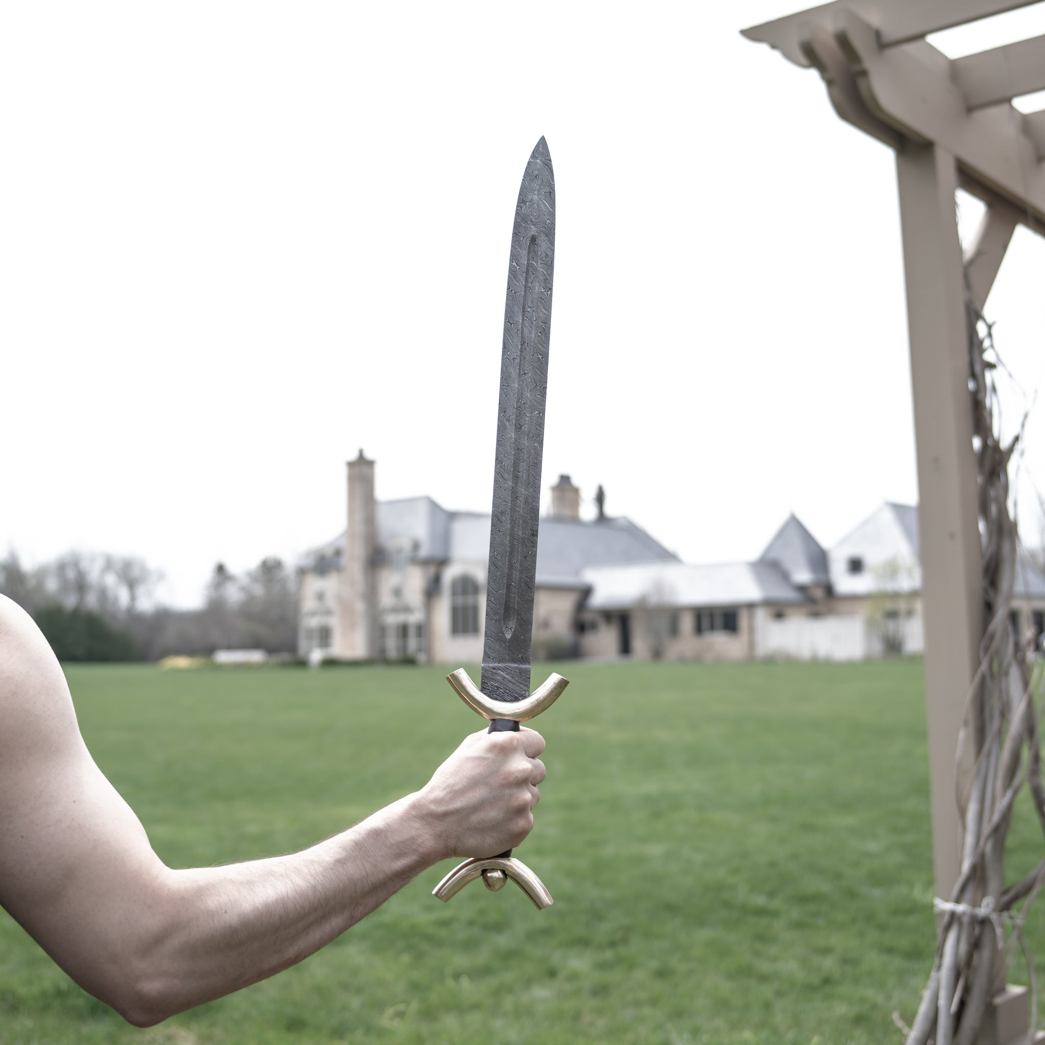 Celtic Sword- Anthropomorphic Sword - Damascus Steel - 28"