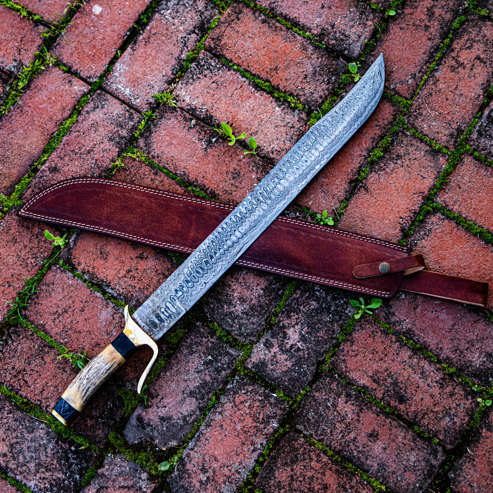 Messer Sword- High Carbon Damascus Steel -26" - Grosse Messer