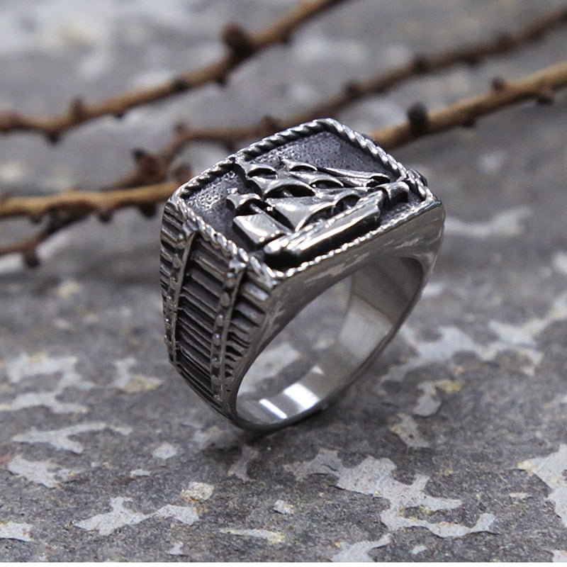 Pirate Sailboat Ring- Black Pearl Style Sloops Ring